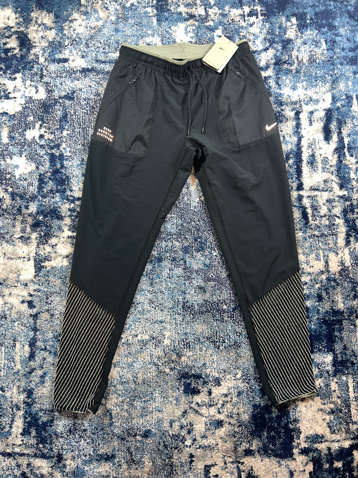 Nike Running Division Reflective 1/4 Zip & Bottoms Tracksuit Set Black in Black, men's Mixed Sizes – detail view