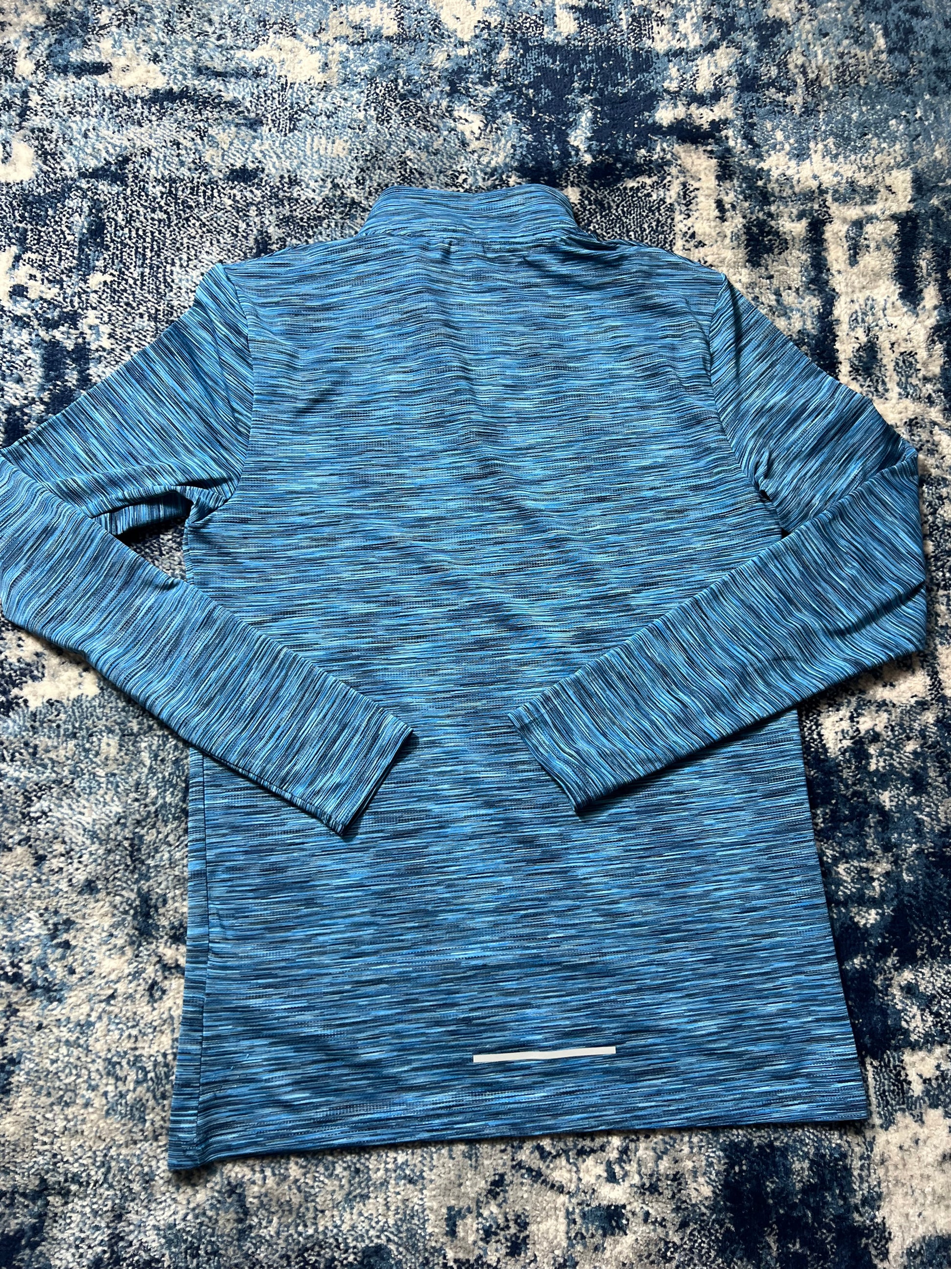 Montirex Active Reflective Lightweight 1/4 Zip Running Top Blue Men’s Small in Blue, men's Small – detail view