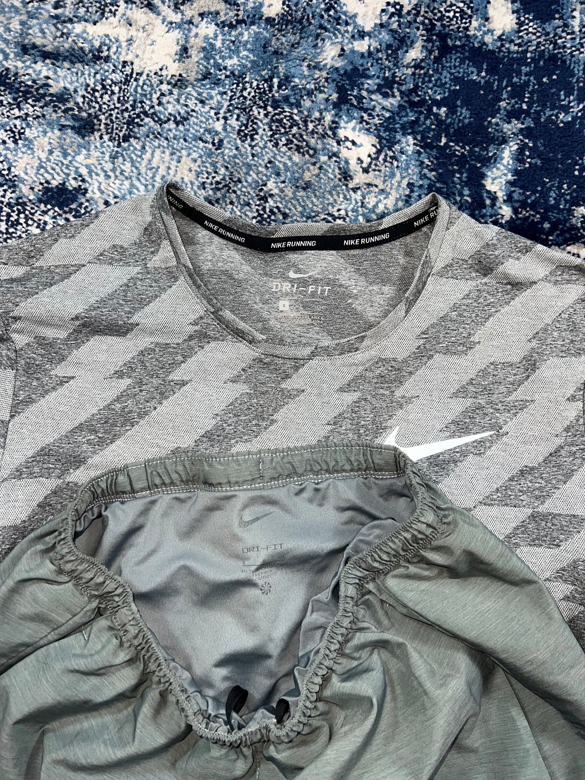 Nike Jacquard Miler T-Shirt & Challenger 5” Shorts Running Set Grey Men’s Small in Grey, men's Small – alternate view