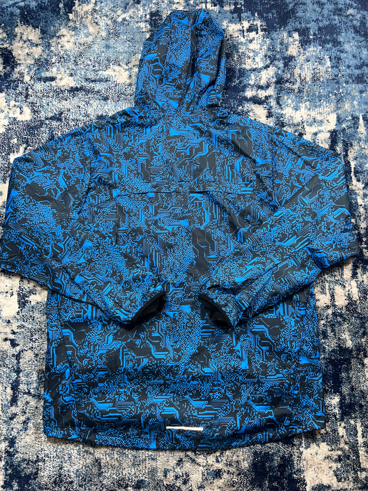 Nike Liquid Camo Glitch Windrunner Jacket Blue Men’s XL in Blue, men's XL – detail view