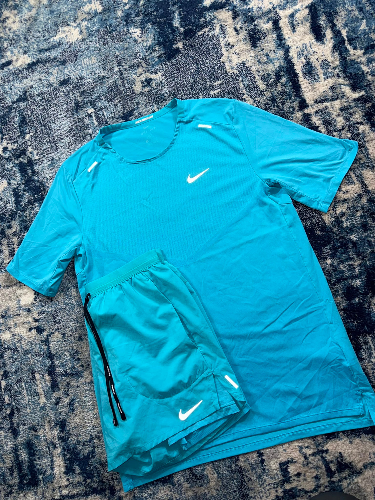 Nike Miler Rise 365 T Shirt / Flex Stride 2 in 1 Shorts Set – Baltic Blue, Men's Medium in Baltic Blue, men's Medium –…