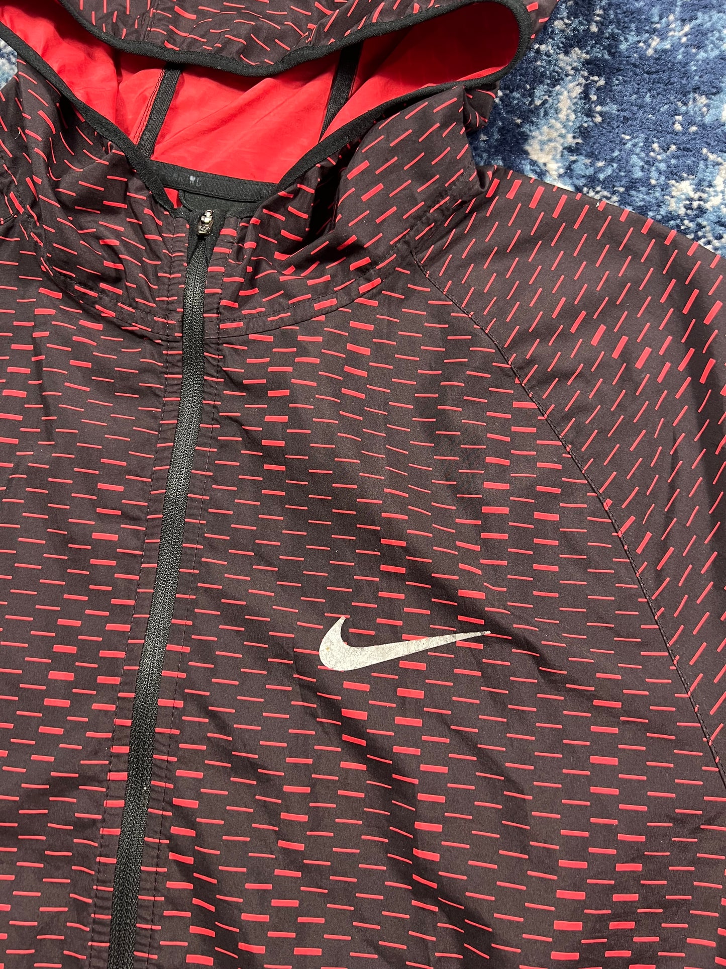 Nike Racer Fuse Digital Dash Windrunner Jacket Red Black Men’s Large – Red / Black in Red / Black, men's Large – alternate…