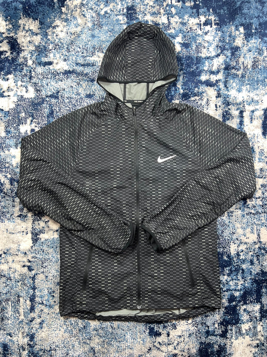 Nike Racer Fuse Digital Dash Windrunner Jacket Dark Grey Men’s Medium in Dark Grey, men's Medium – front view