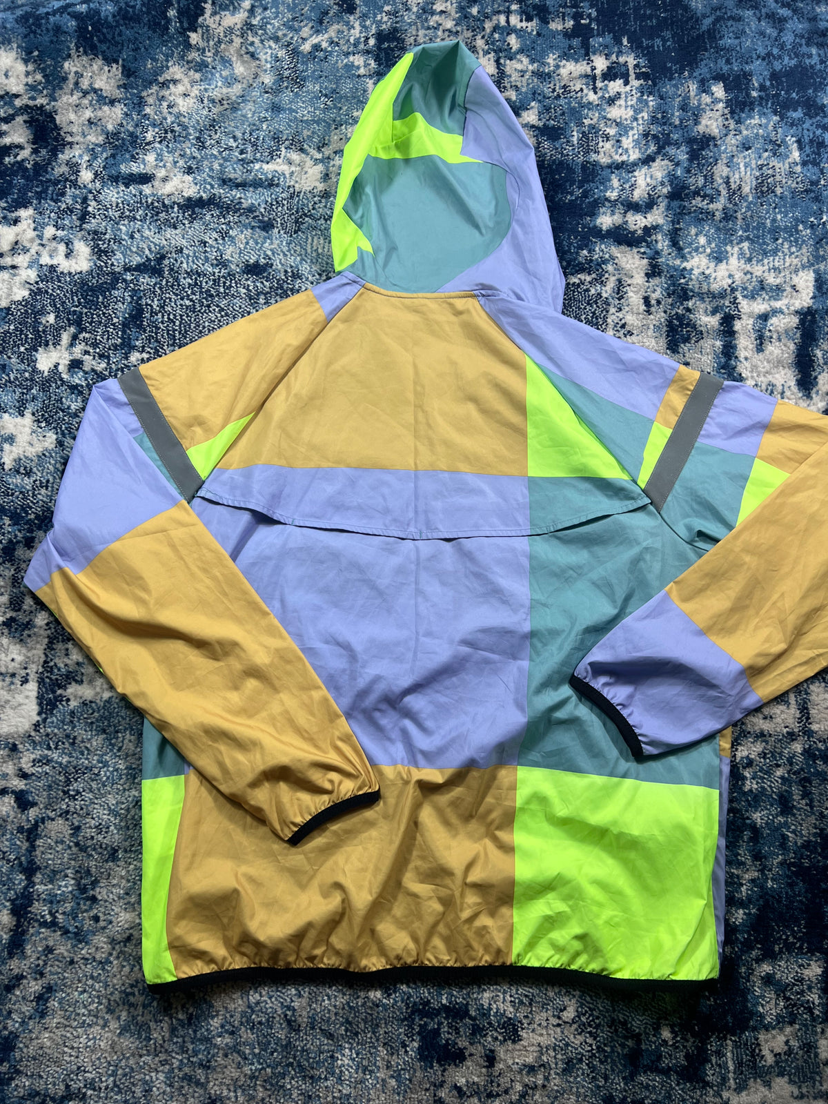 Nike Wild Run Patchwork Windrunner Jacket Neon Blue Men’s Large – Neon / Blue in Neon / Blue, men's Mixed Sizes – detail view