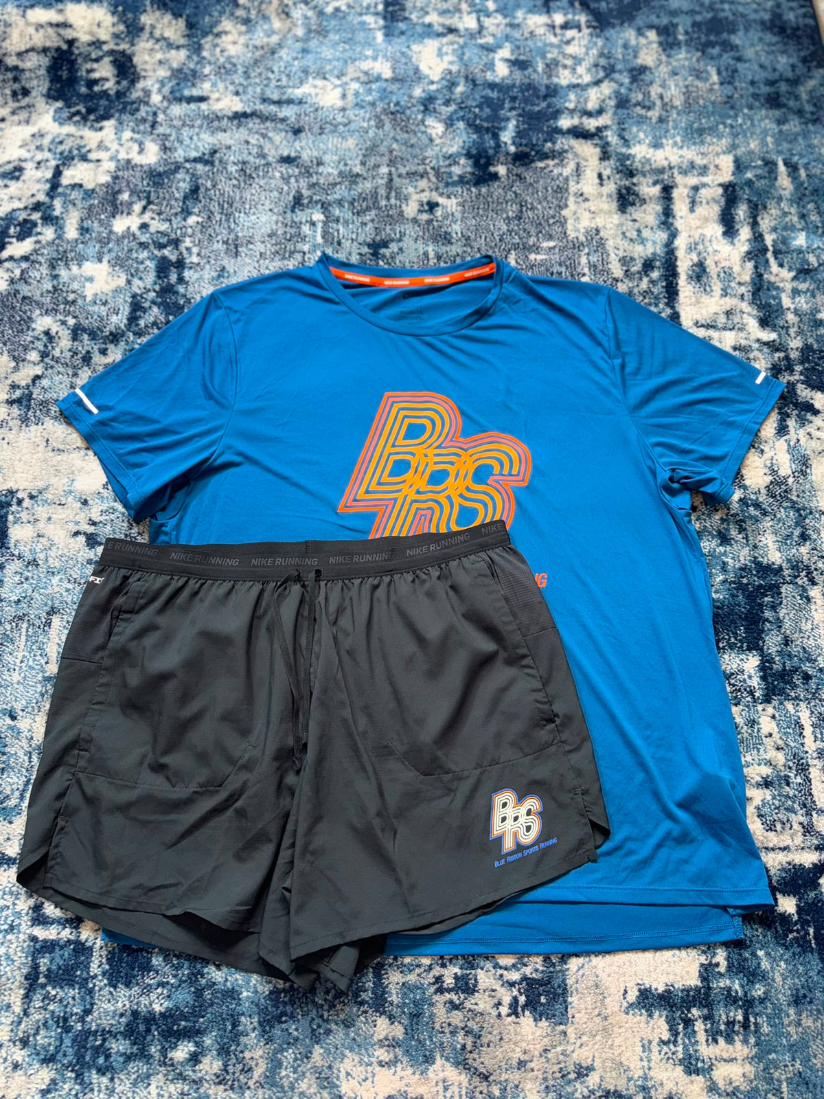 Nike Miler BRS / Flex Stride Set – Blue and Black, Men's 2XL in Blue and Black, men's 2XL – detail view