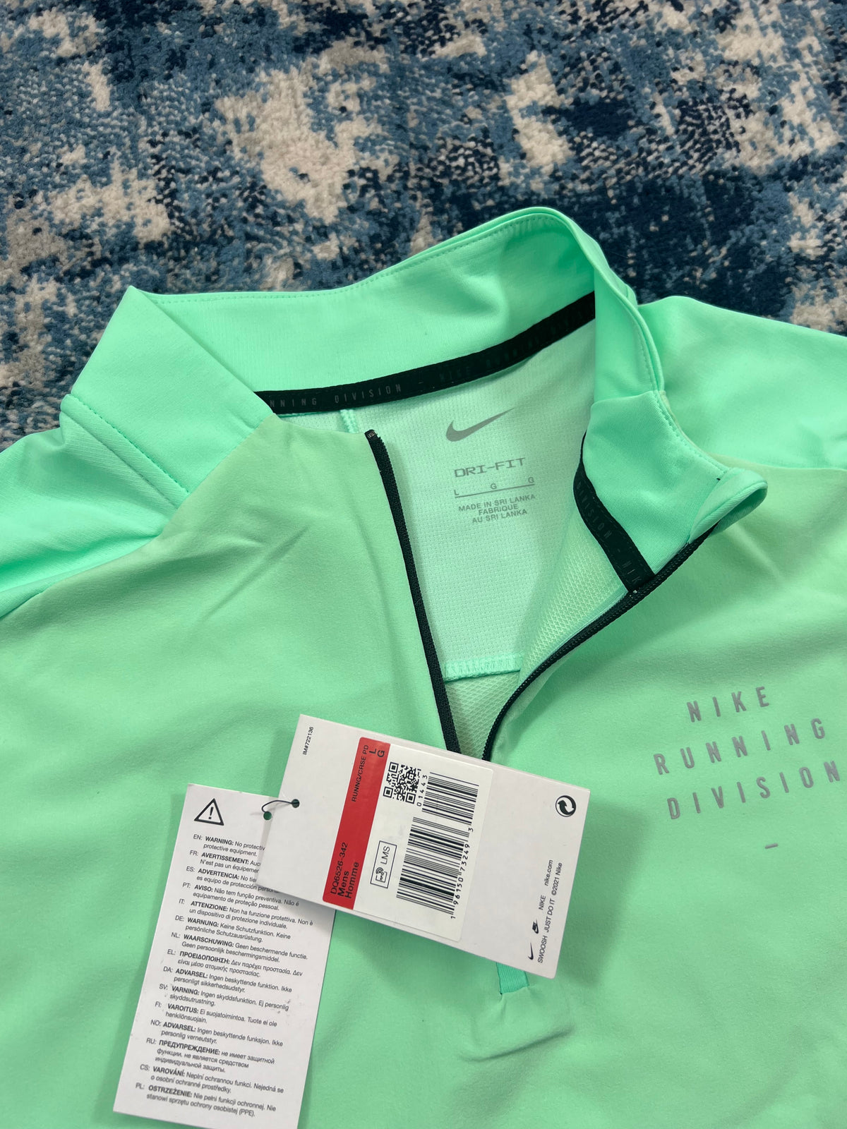 Nike Running Division Spider Web 1/4 Zip Tracksuit Set Mint Green Black – Mint Green / Black in Mint Green / Black, men's…