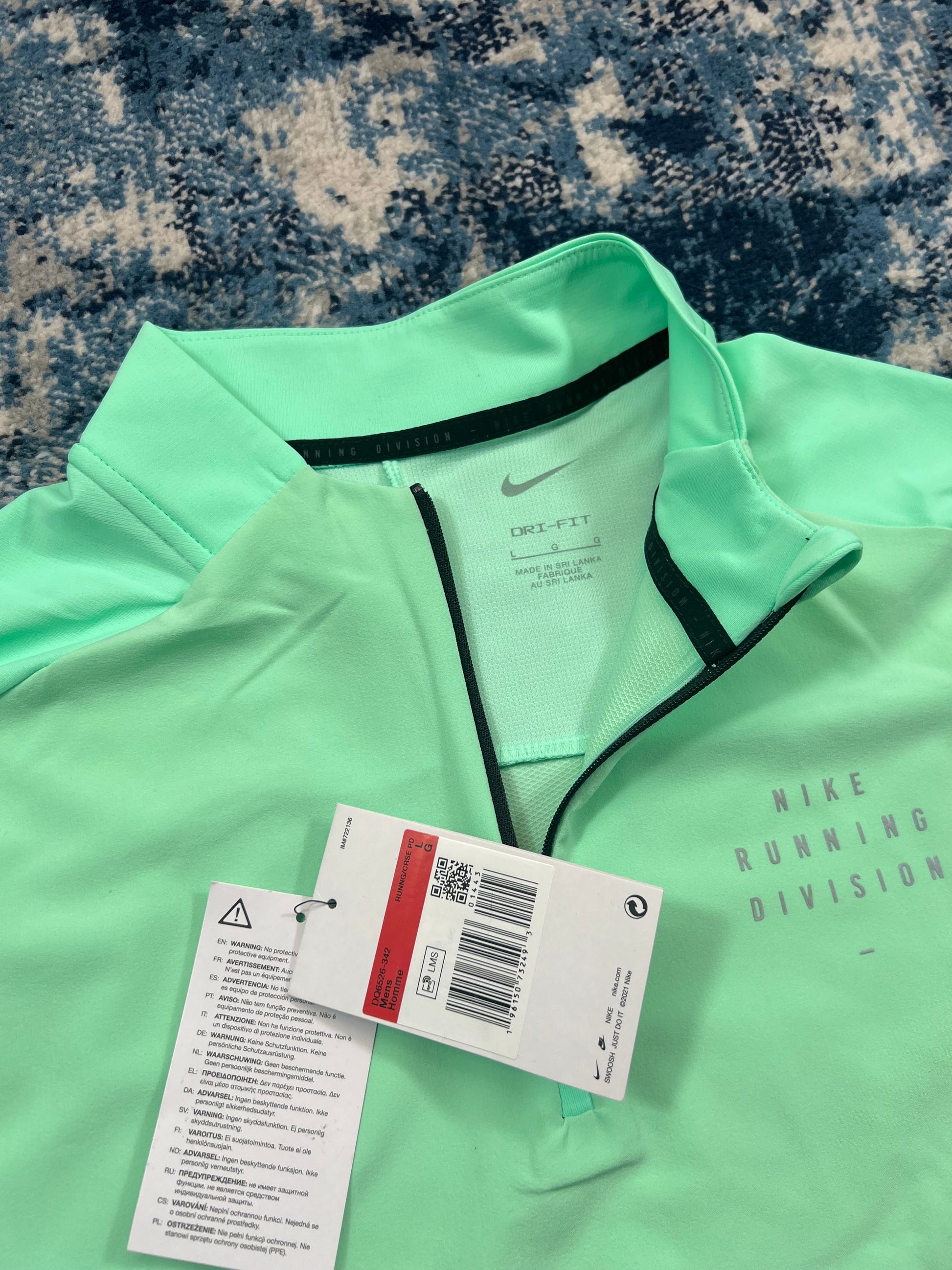 Nike Running Division Spider Web 1/4 Zip Tracksuit Set Mint Green Black – Mint Green / Black in Mint Green / Black, men's…
