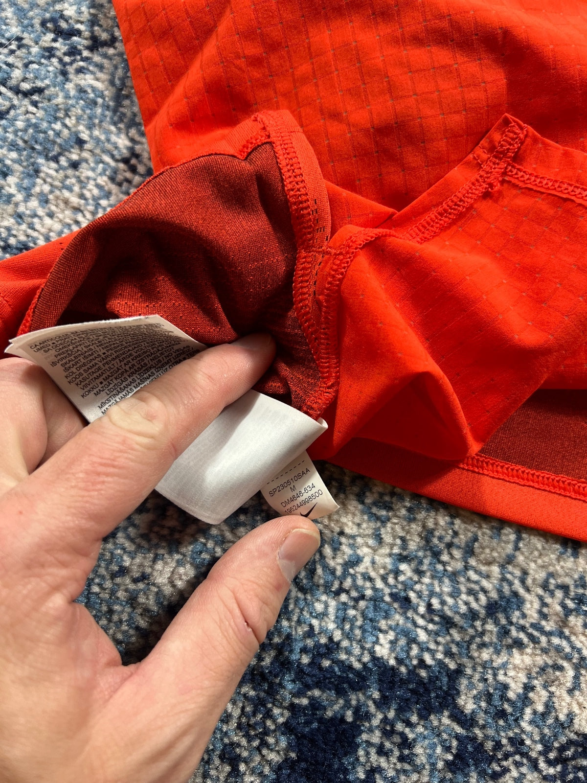 Nike Trail Miler T-Shirt / Flex Shorts Set – Orange, Men's Medium in Orange, men's Medium – detail view