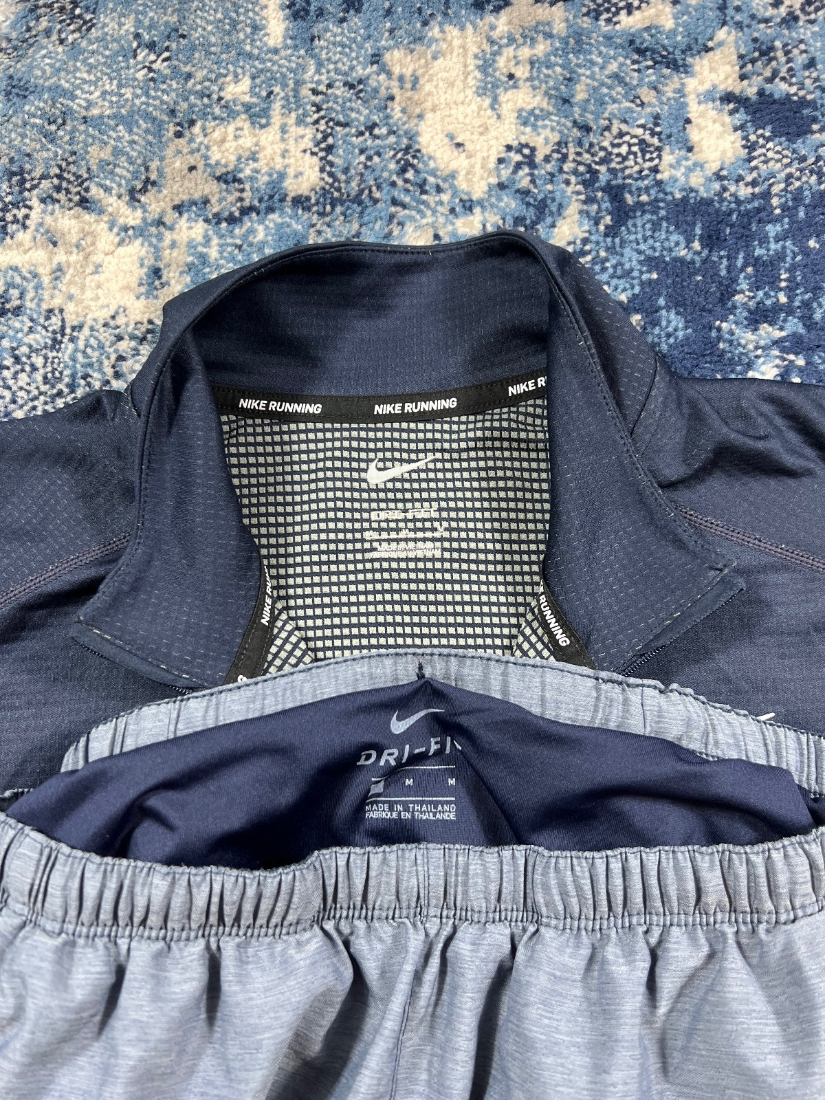 Nike Pacer Element 1/4 Zip / Challenger Shorts Running Gym Tracksuit Set – Navy, Men's Medium in Navy, men's Medium –…