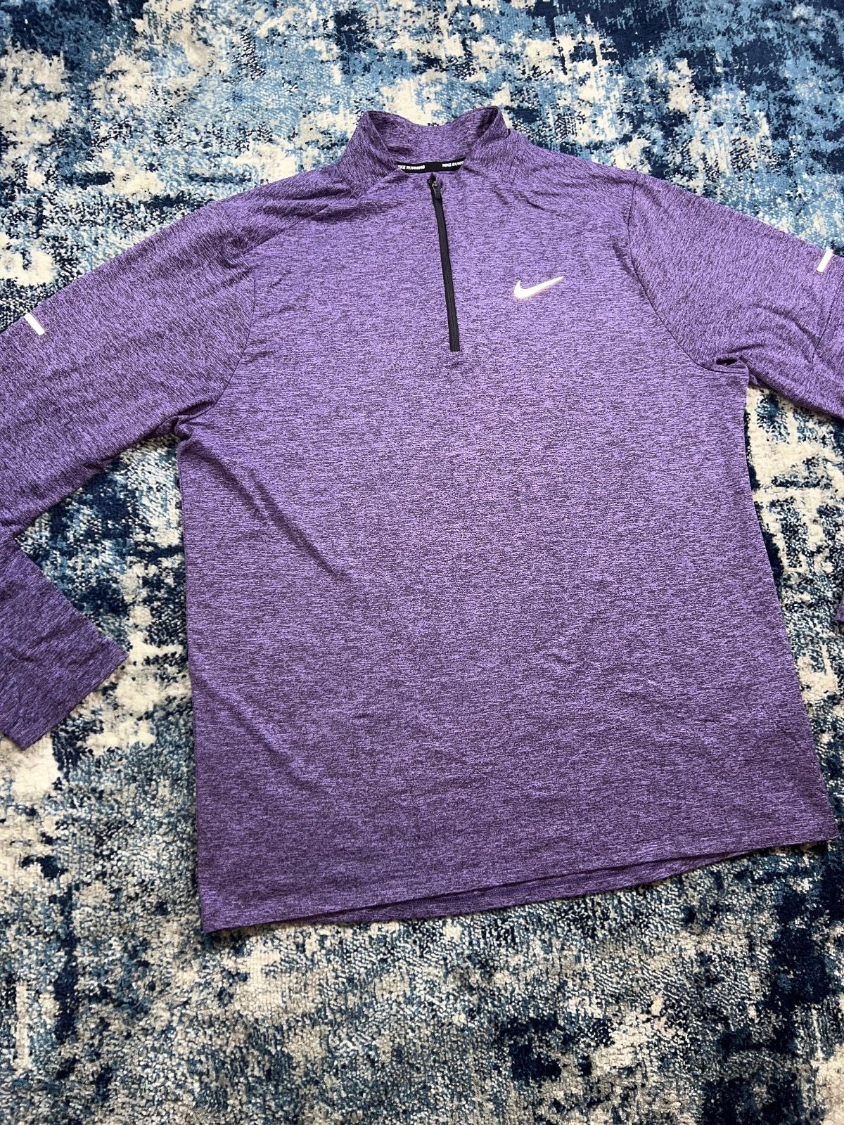 Nike Running Element 1/4 Zip – Purple, Men's Large in Purple, men's Large – detail view