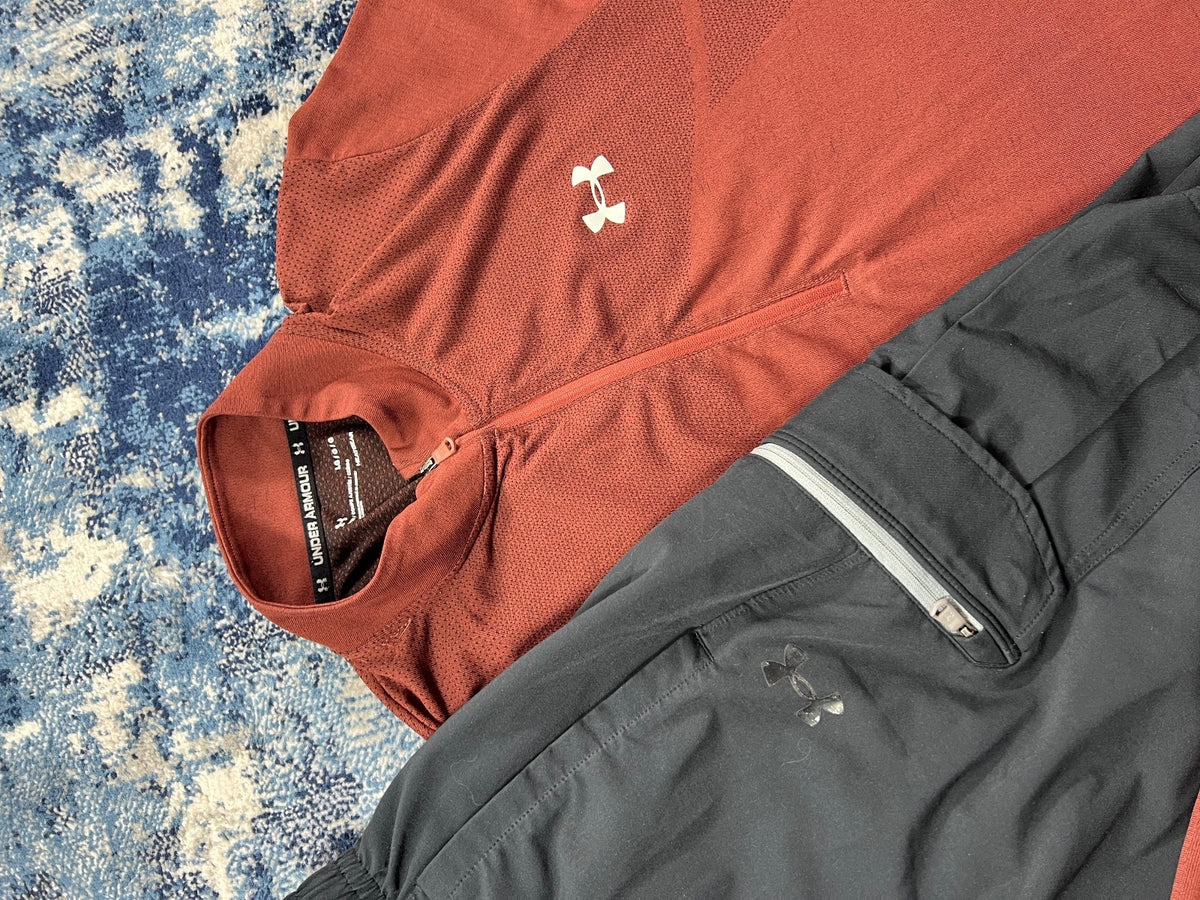 Under Armour Fitted 1/4 Zip / Black Cargo Bottoms Tracksuit Set - product image