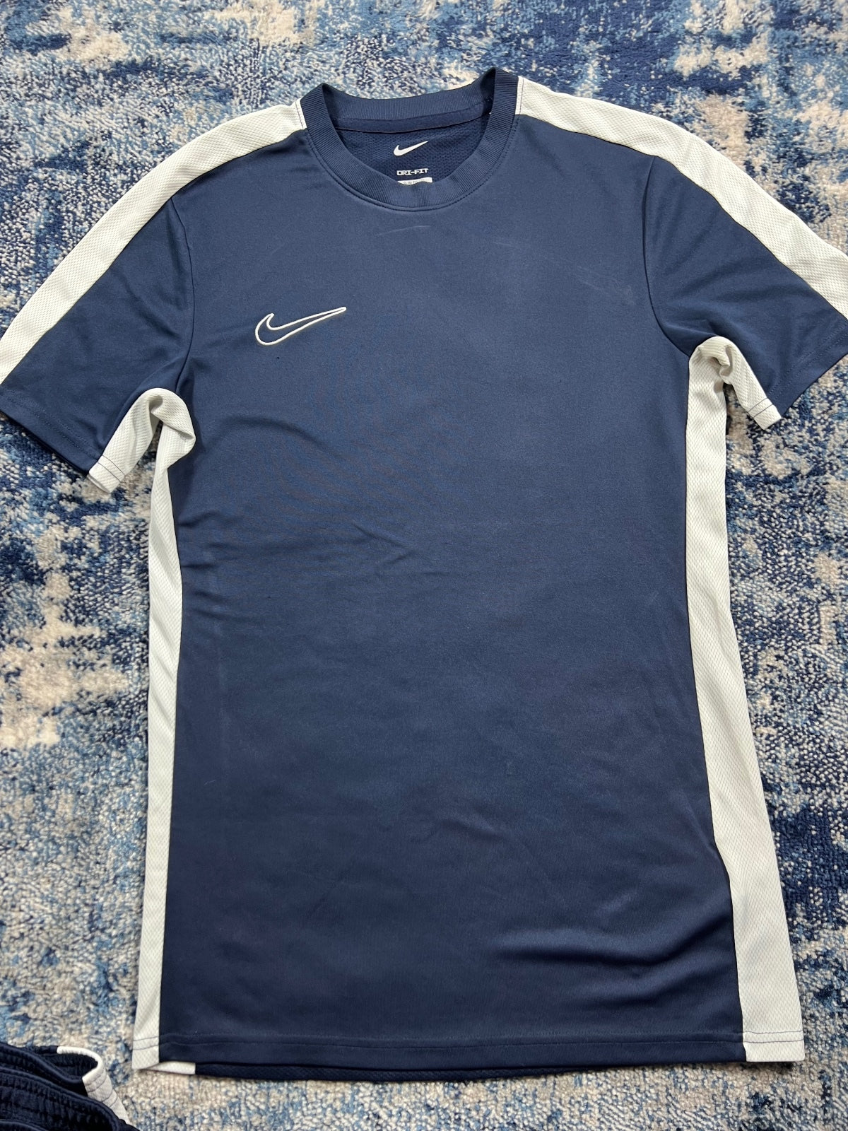 Nike Dri Fit Academy T Shirt and Shorts Set – Navy, Men's Small in Navy, men's Small – detail view