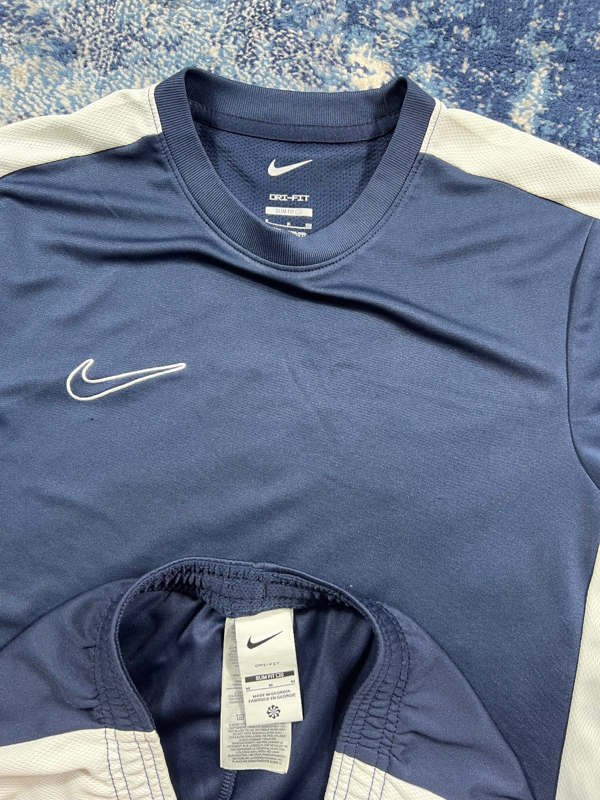 Nike Dri Fit Academy T Shirt and Shorts Set – Navy, Men's Small in Navy, men's Small – alternate view