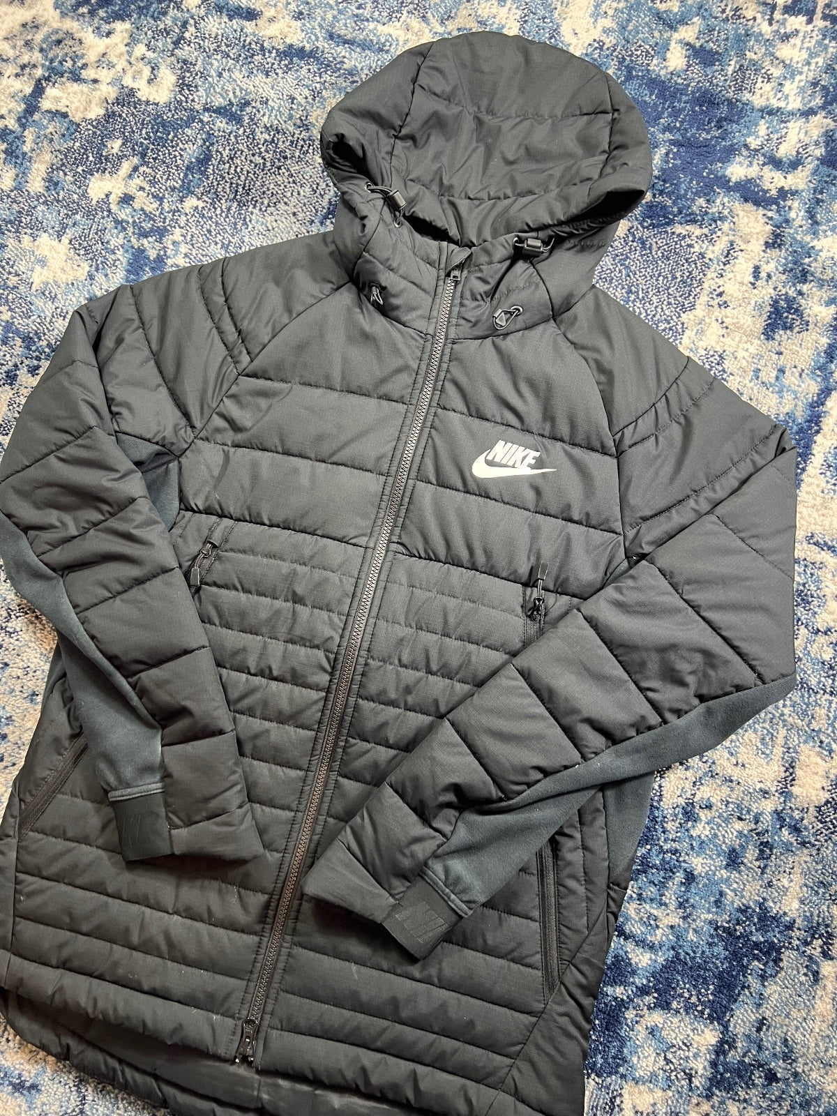 Nike Hybrid Puffer Coat Jacket – Black, Men's Medium in Black, men's Medium – alternate view
