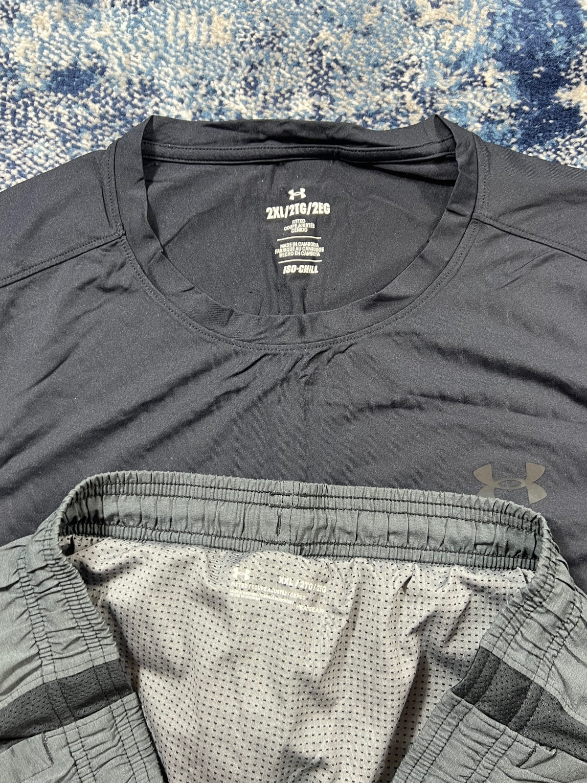 Under Armour T Shirt and Shorts Set – Black, Men's XL in Black, men's XL – detail view