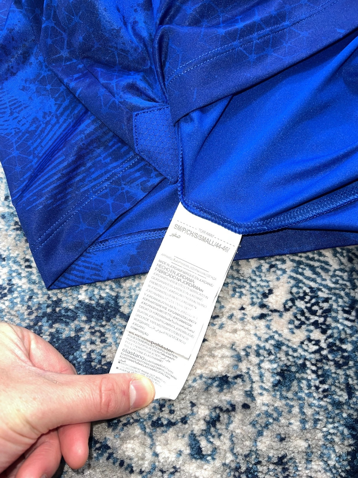 Under Armour RUSH Performance T-Shirt – Blue – Men's Small in Blue, men's Small – detail view