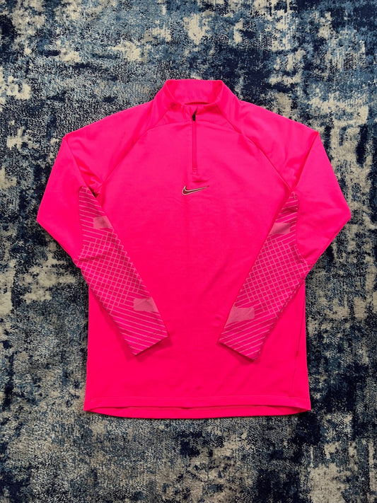 Nike Strike Academy Dri Fit 1/4 Zip Drill Top – Hot Pink, Men's Medium in Hot Pink, men's Medium – front view