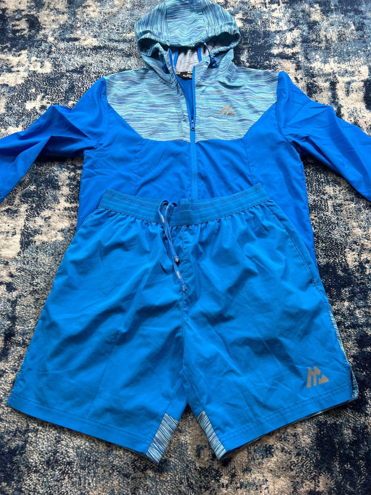 Montirex Windrunner Jacket and Shorts Set – Blue, Men's Extra Small in Blue, men's Extra Small – detail view