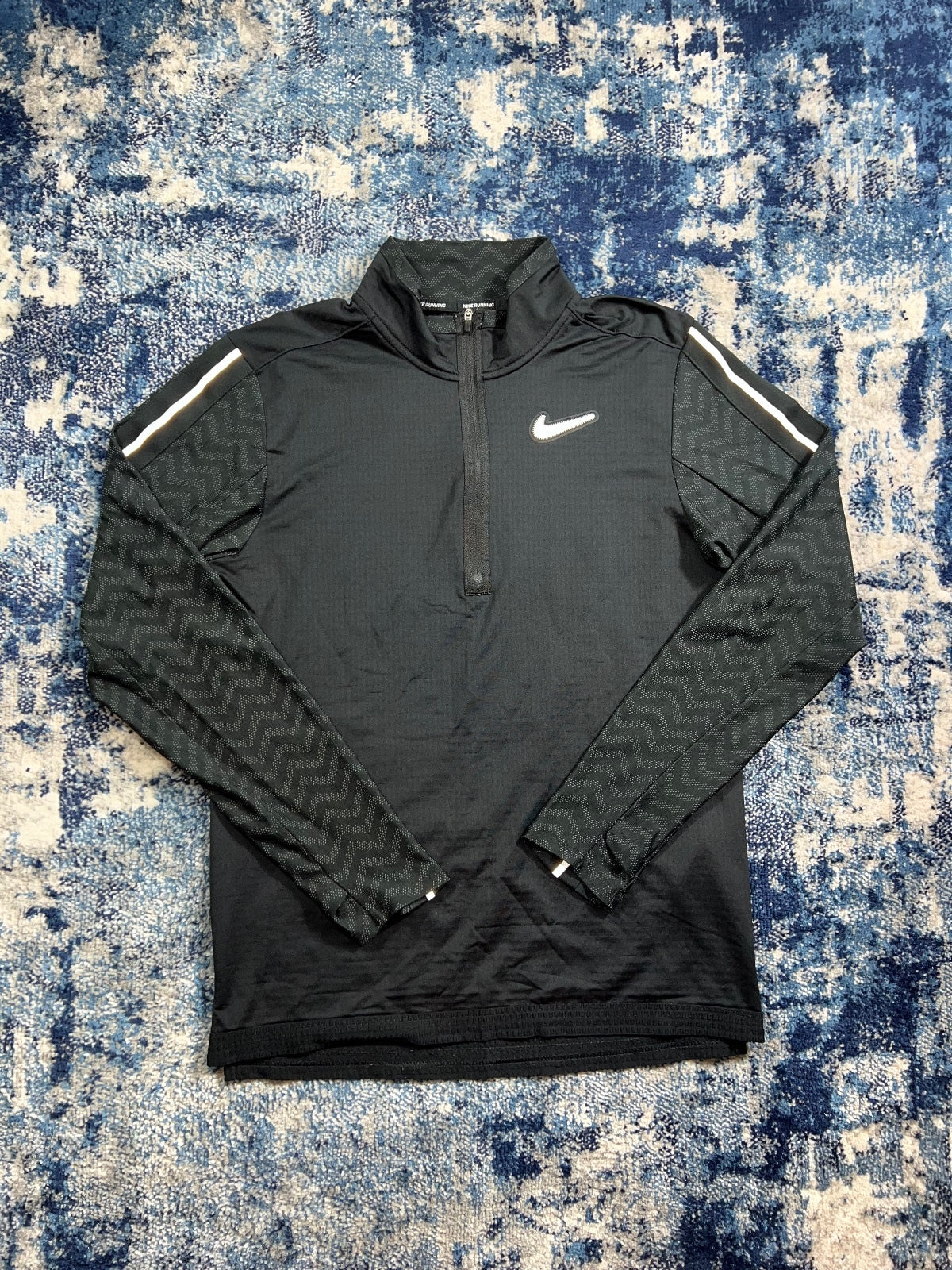 Nike Wild Run Element 1/4 Zip – Black, Men's Small in Black, men's Small – front view