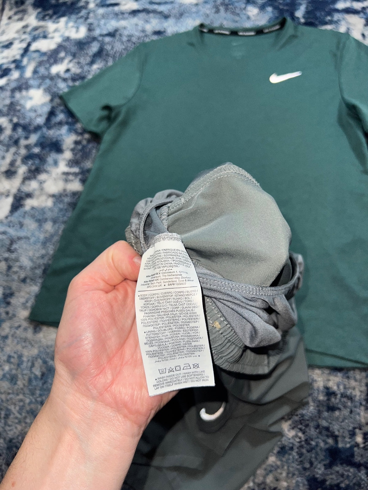 Nike Miler T Shirt / Challenger Shorts Running Gym Set – Teal Green / Grey, Men's Medium in Teal Green / Grey, men's Medium…