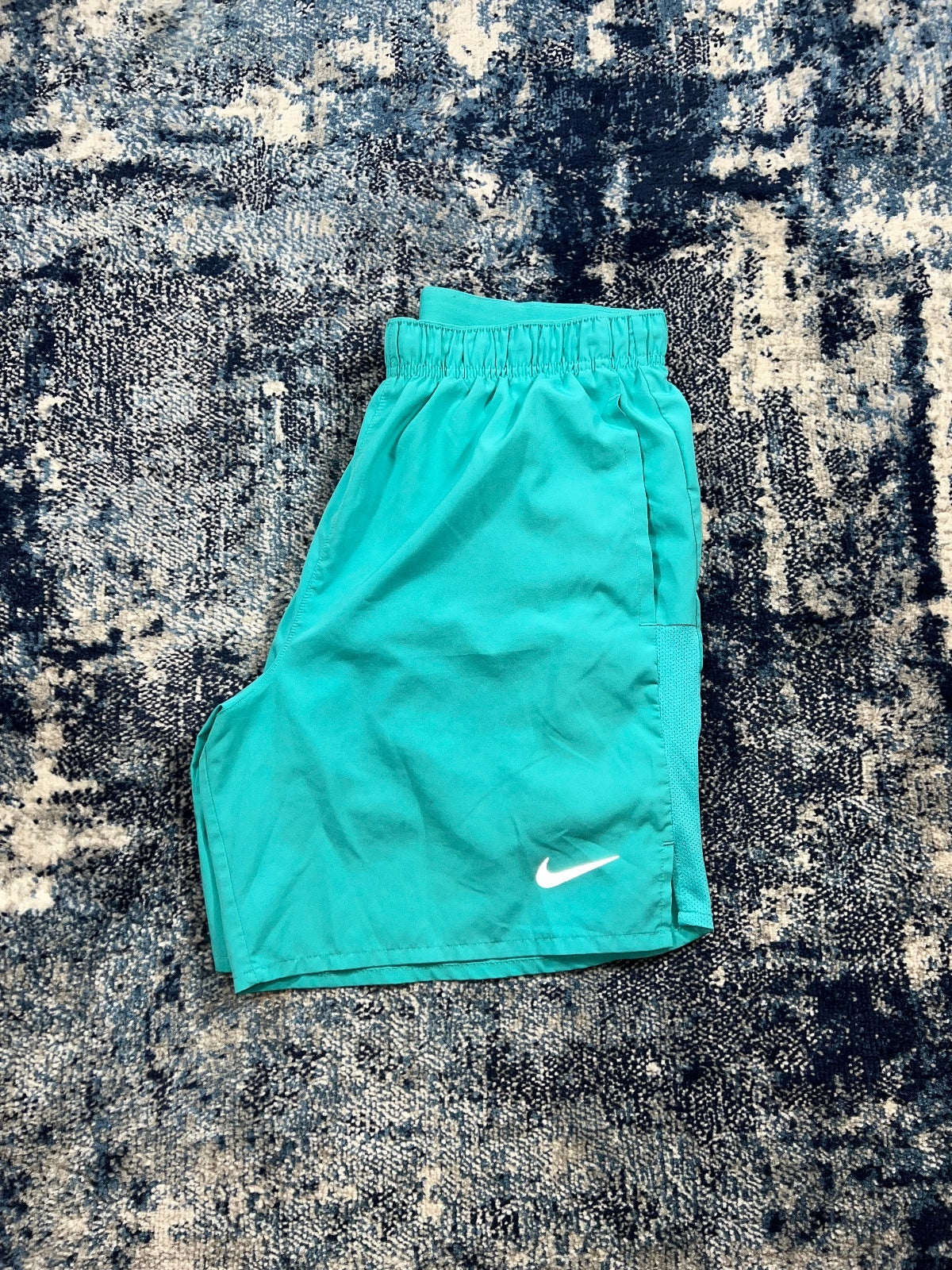 Nike Running Challenger 2 in 1 Shorts – Turquoise, Men's Medium in Turquoise, men's Medium – front view
