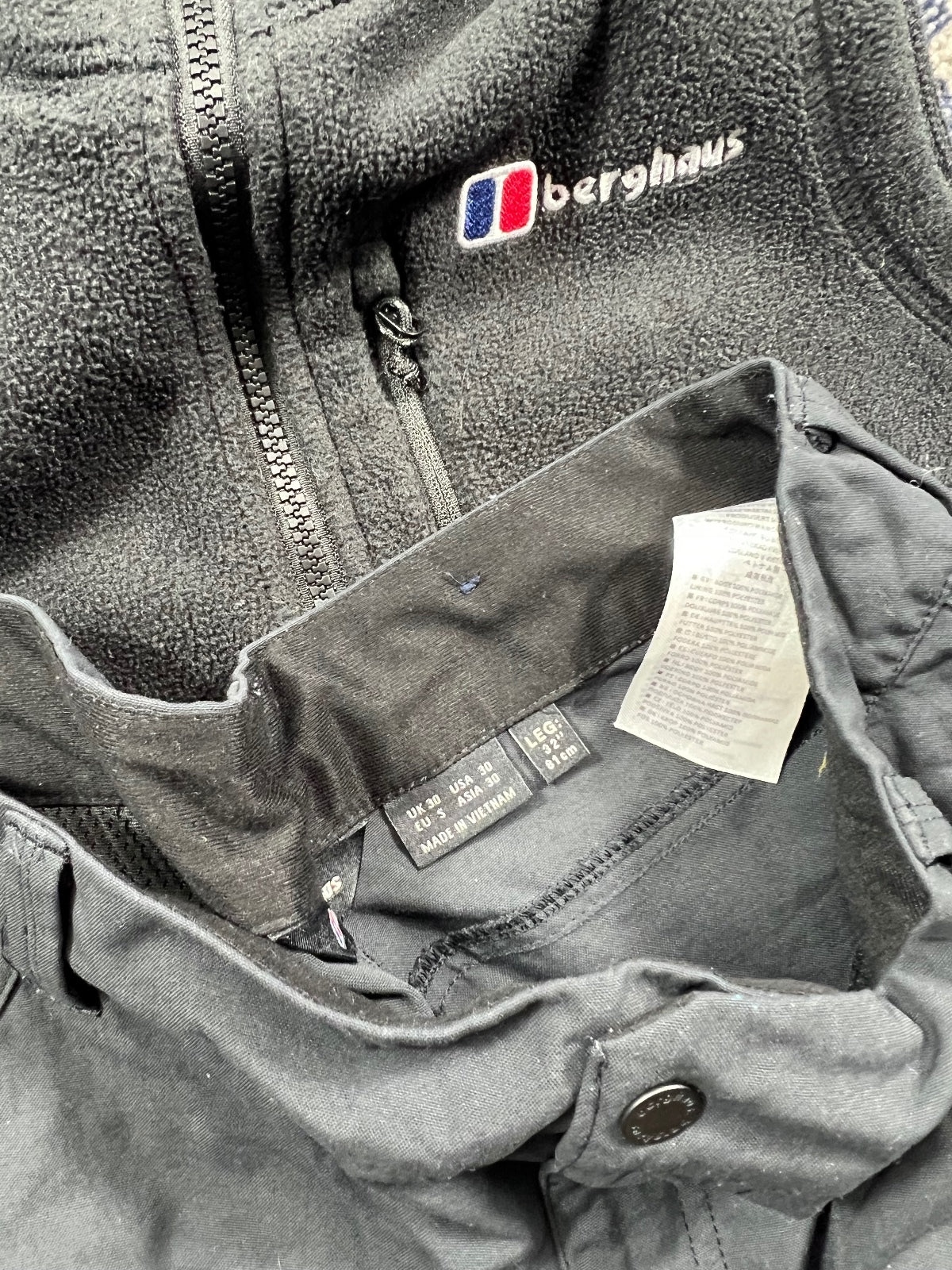 Berghaus Fleece Gilet Jacket / Cargo Walking Trousers Bundle Set - product image
