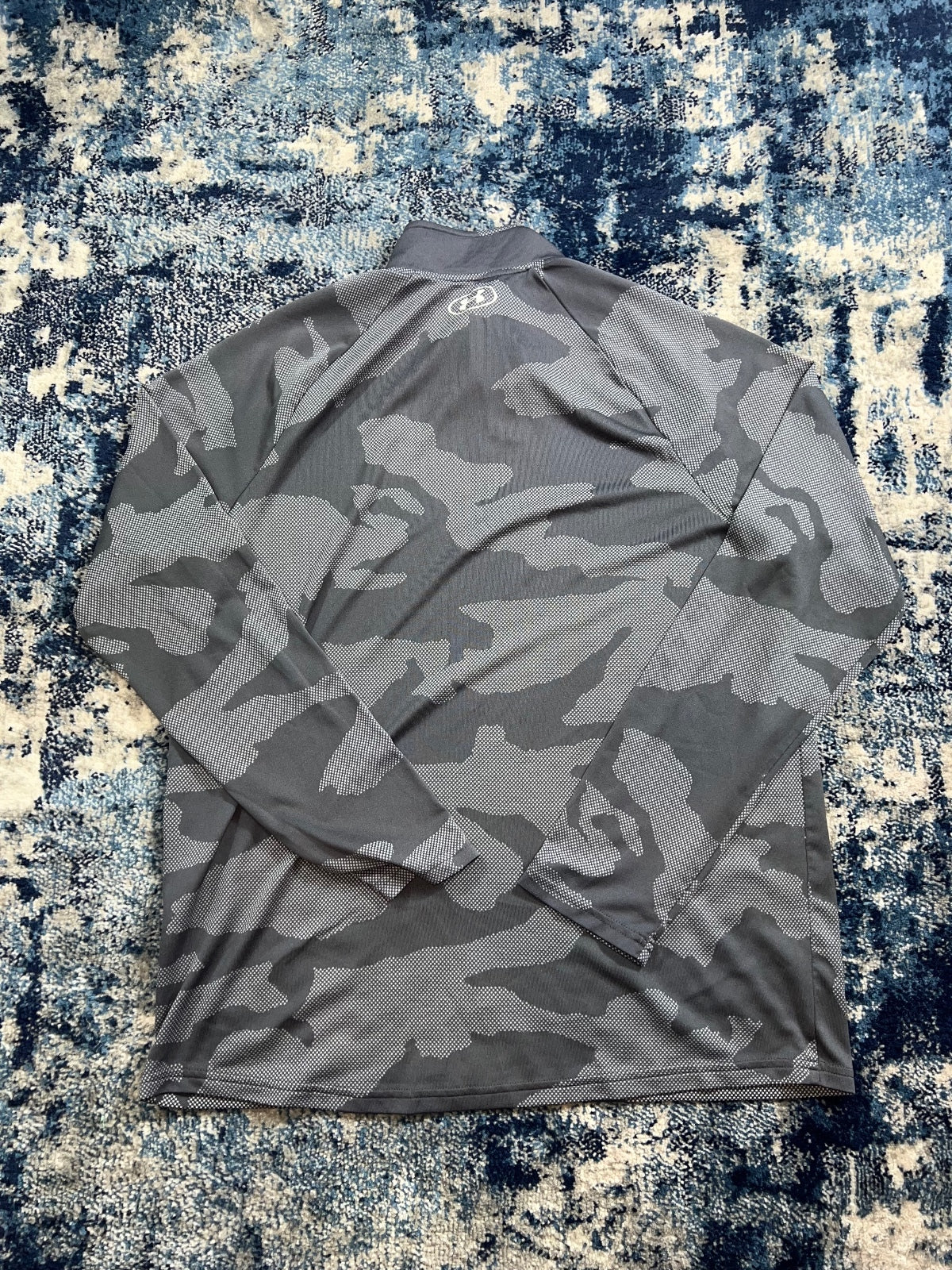 Under Armour Camo Jacquard Vanish 1/4 Zip – Gray, Men's Large in Gray, men's Large – detail view