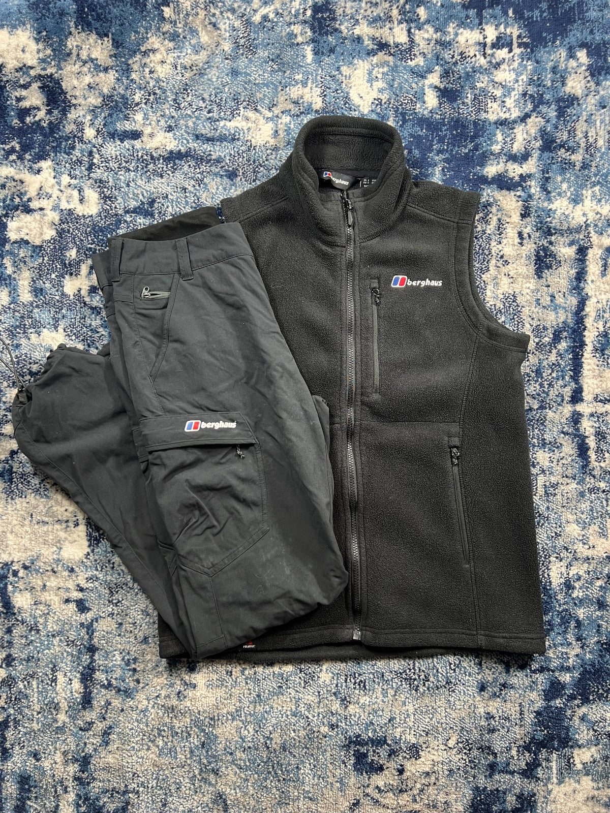 Berghaus Fleece Gilet Jacket / Cargo Walking Trousers Bundle Set
