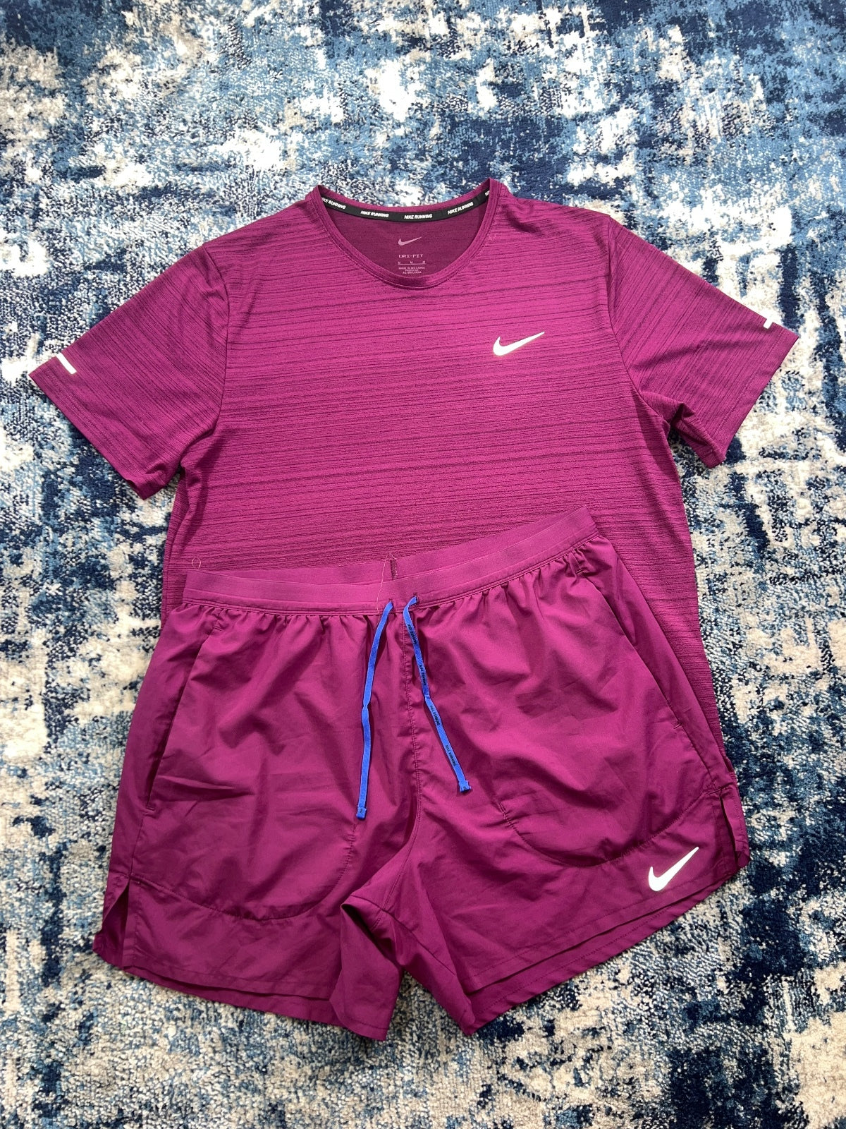 Nike Miler T Shirt / Flex Stride Shorts Running Gym Set – Sangria Purple, Men's Medium in Sangria Purple, men's Medium –…
