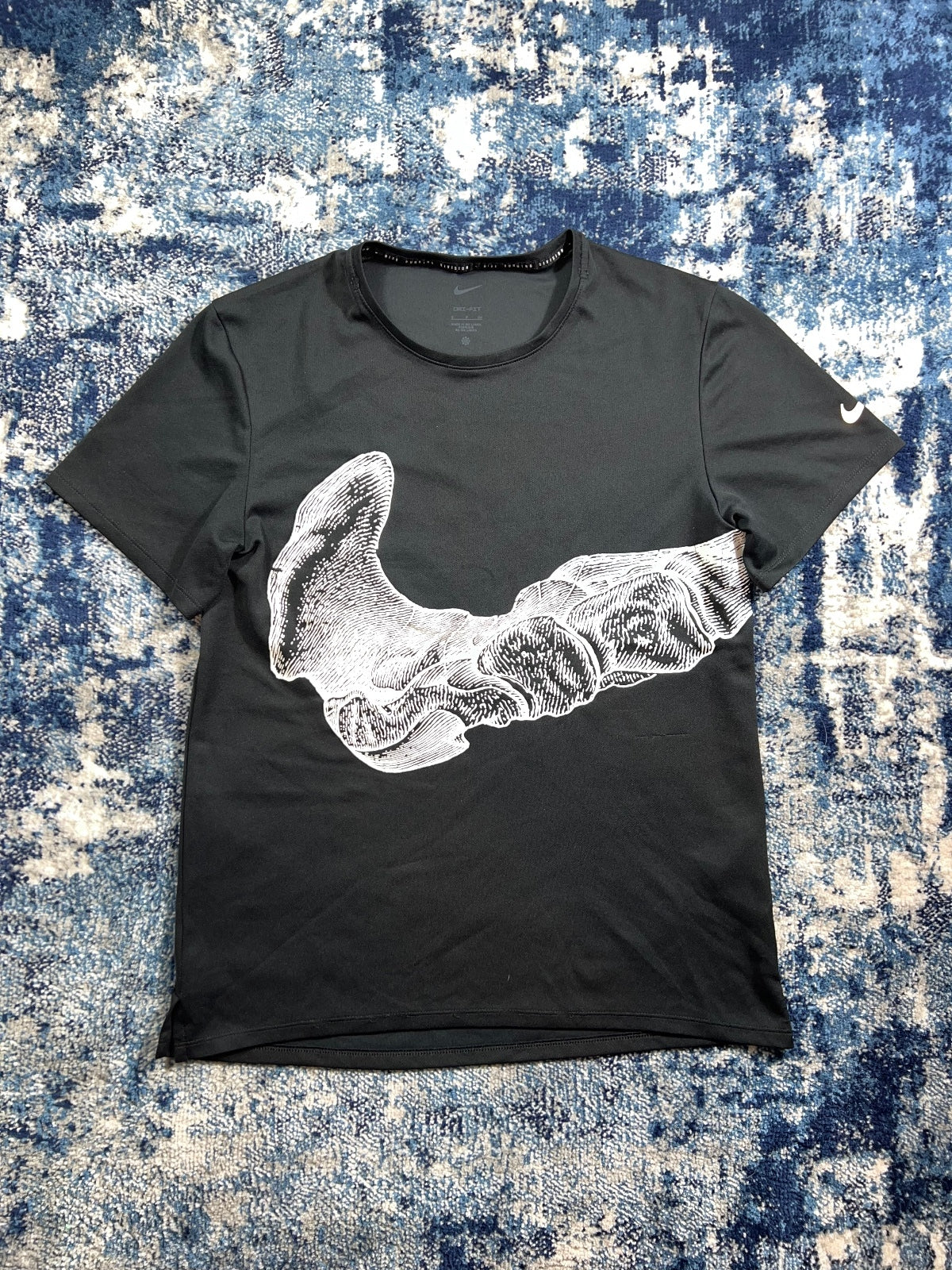 Nike Miler ‘Bone’ Running Division T Shirt – Black, Men's Medium in Black, men's Medium – front view