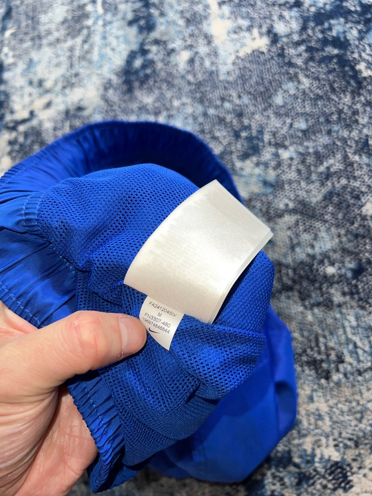 Nike Club Woven Flow Shorts – Blue, Men's Medium in Blue, men's Medium – detail view