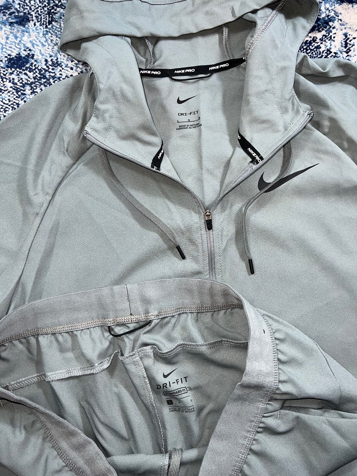 Nike Pro Training Tracksuit Set – Gray, Men's Large in Gray, men's Large – detail view