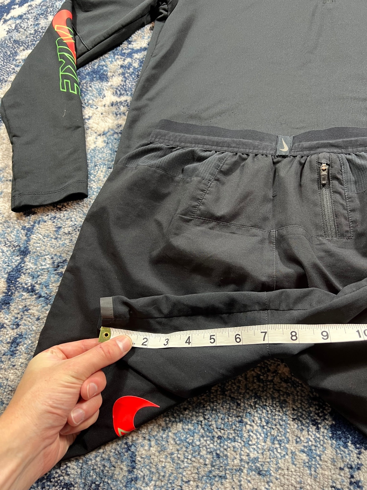 Nike Running Element 1/4 Zip / Flex Stride Shorts Tracksuit Gym Set – Black, Men's Small in Black, men's Small – detail view