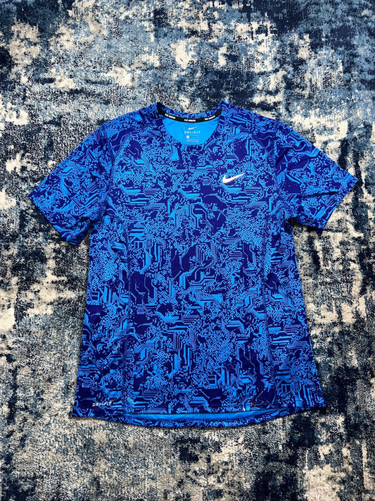 Nike Digital Miler T Shirt – Blue, Men's Large in Blue, men's Large – front view