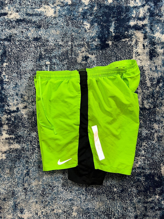 Nike Running Division Flex Stride 2 in 1 Shorts – Green, Men's Large in Green, men's Large – front view