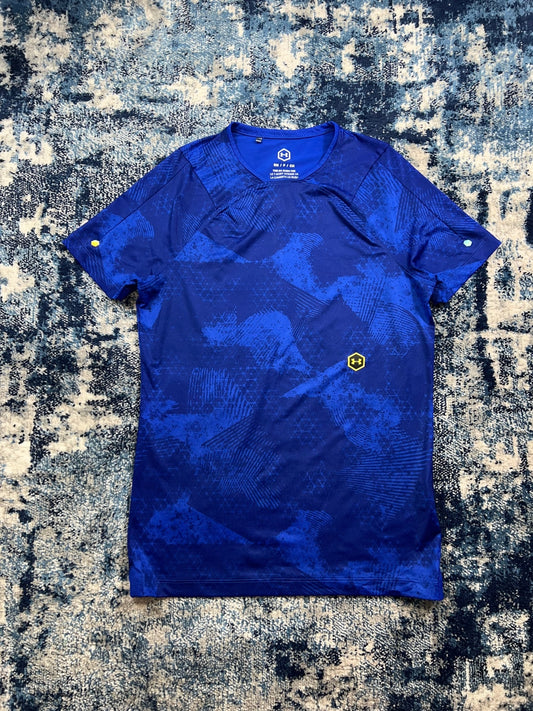 Under Armour RUSH Performance T-Shirt – Blue – Men's Small in Blue, men's Small – front view