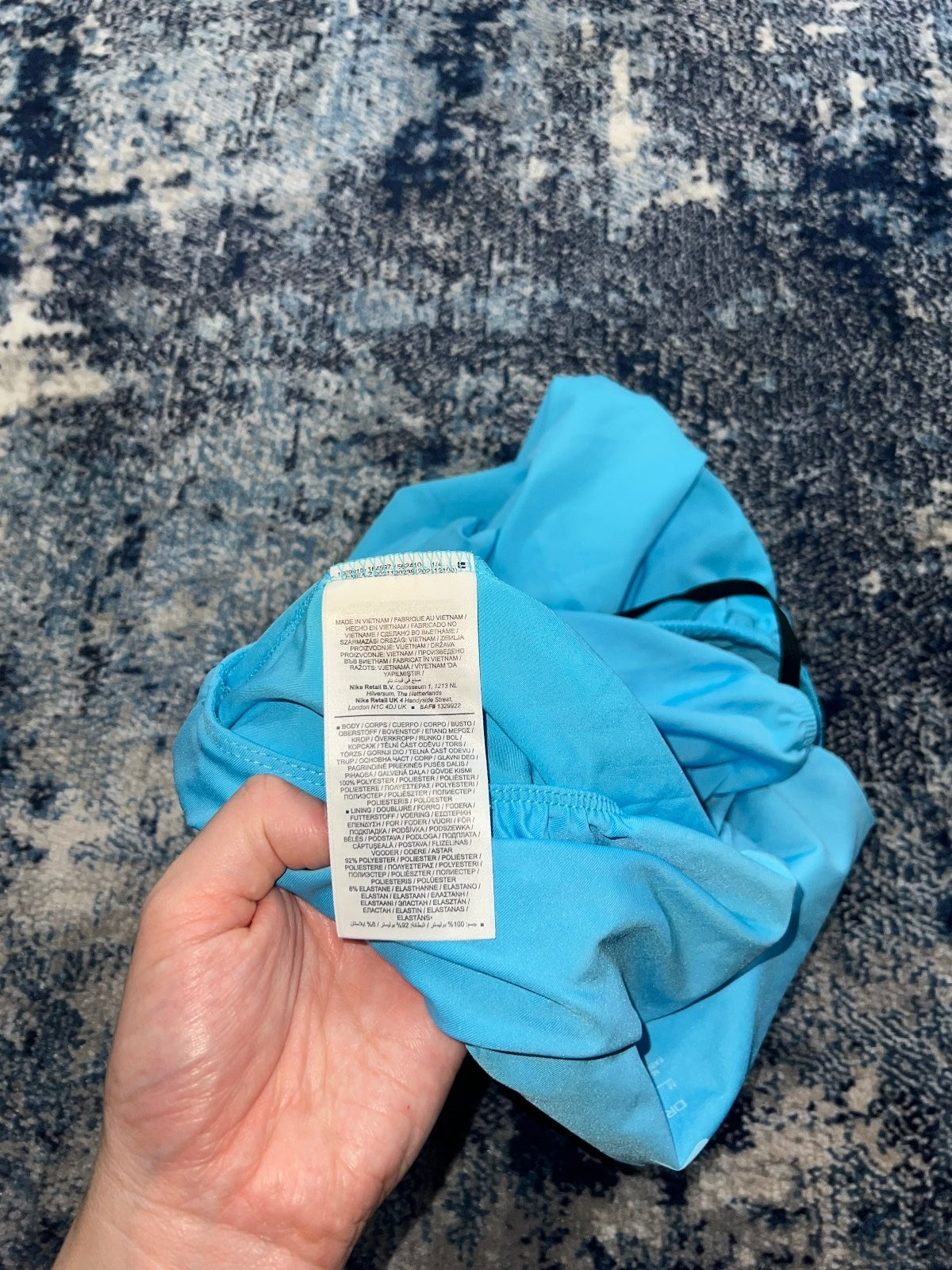 Nike Dri Fit Challenger Shorts – LightBlue, Men's Medium in LightBlue, men's Medium – detail view
