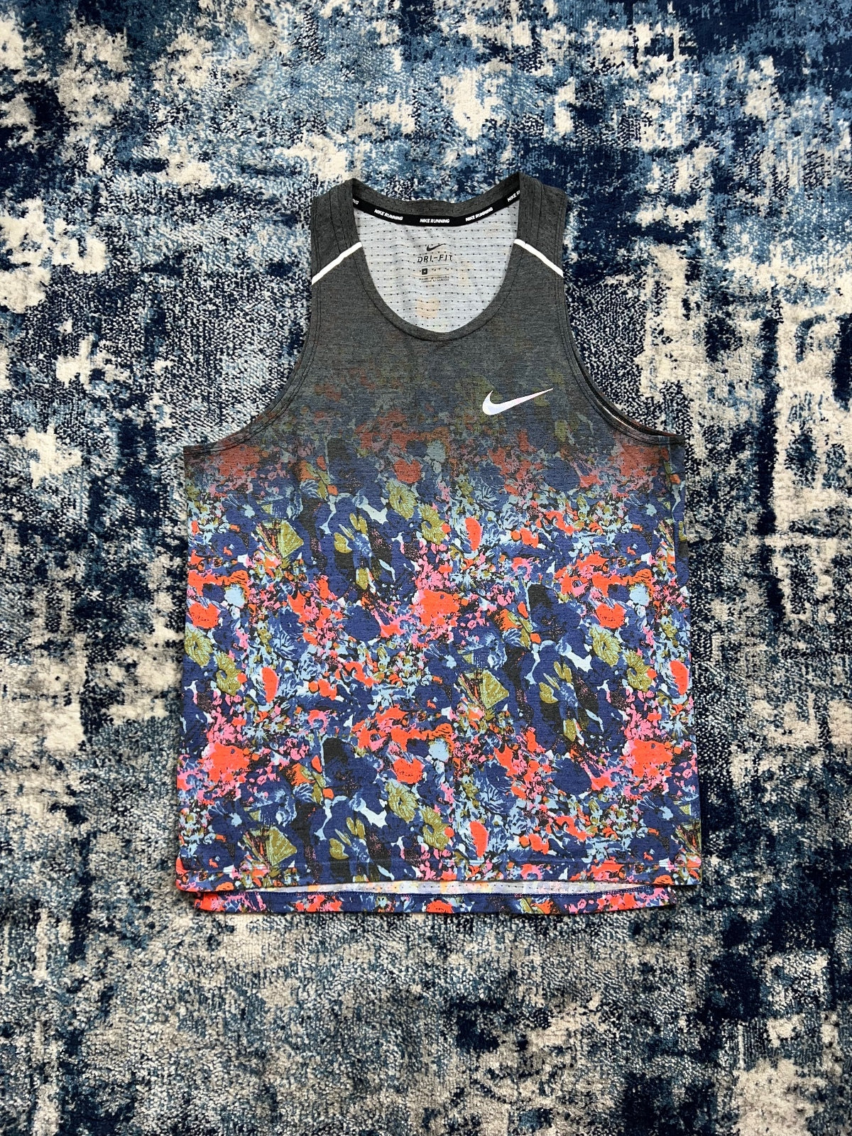 Nike Rare Floral Miler Rise 365 Running Vest Tank