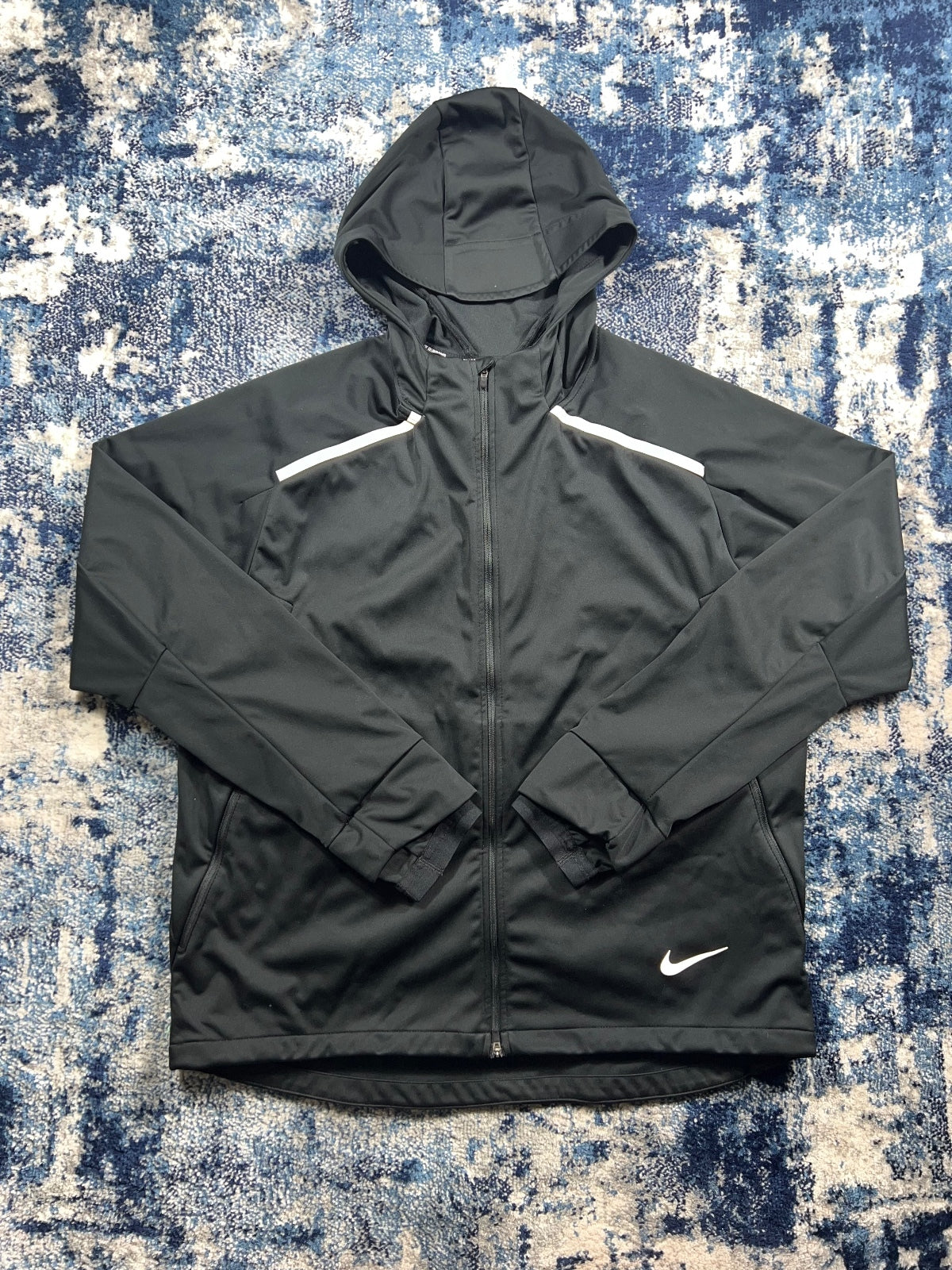 Nike Shield Dri Fit Running Jacket – Black, Men's XL in Black, men's XL – front view