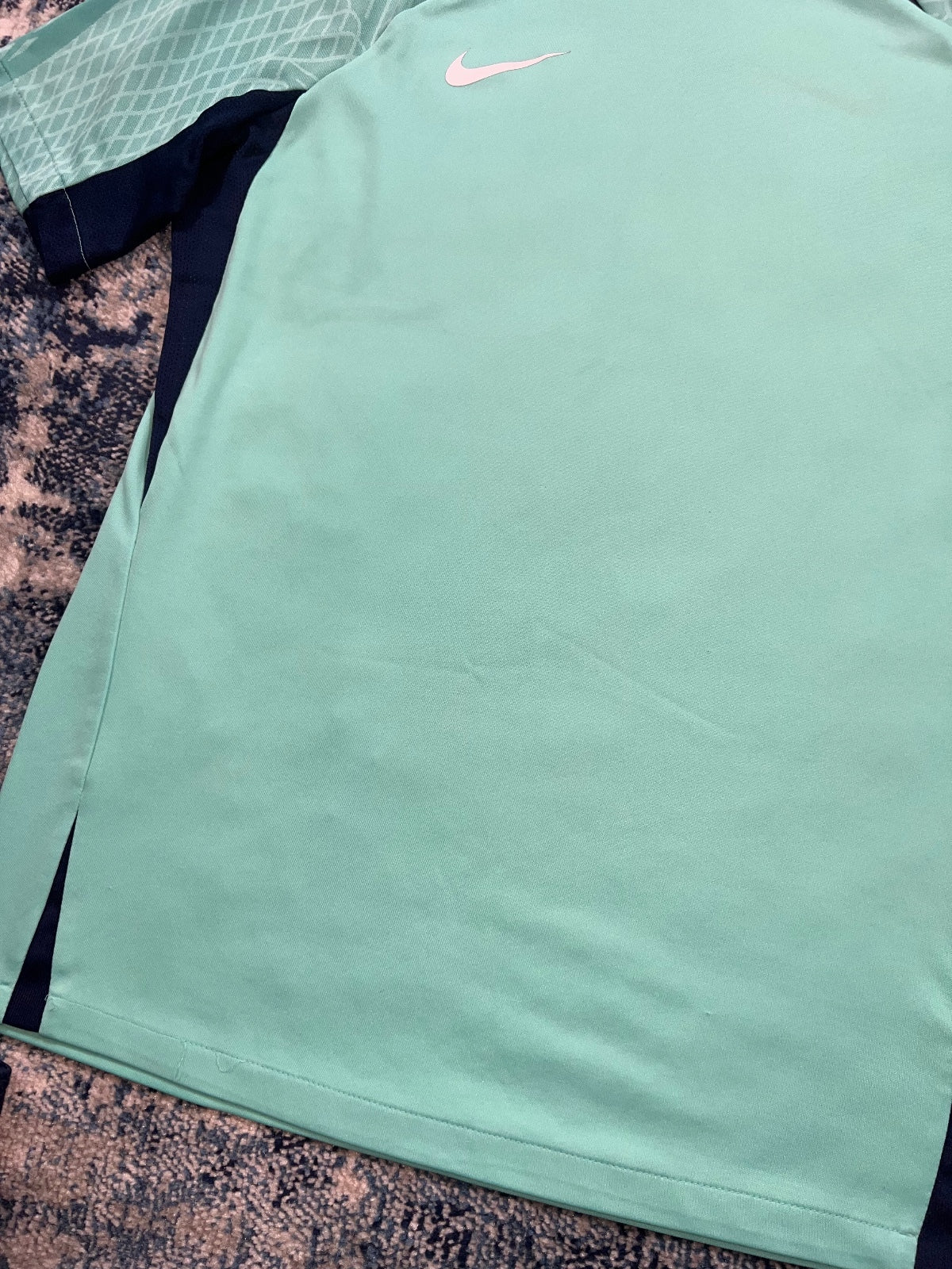 Nike Strike Academy T Shirt and Shorts Set – Mint, Men's Medium in Mint, men's Medium – detail view