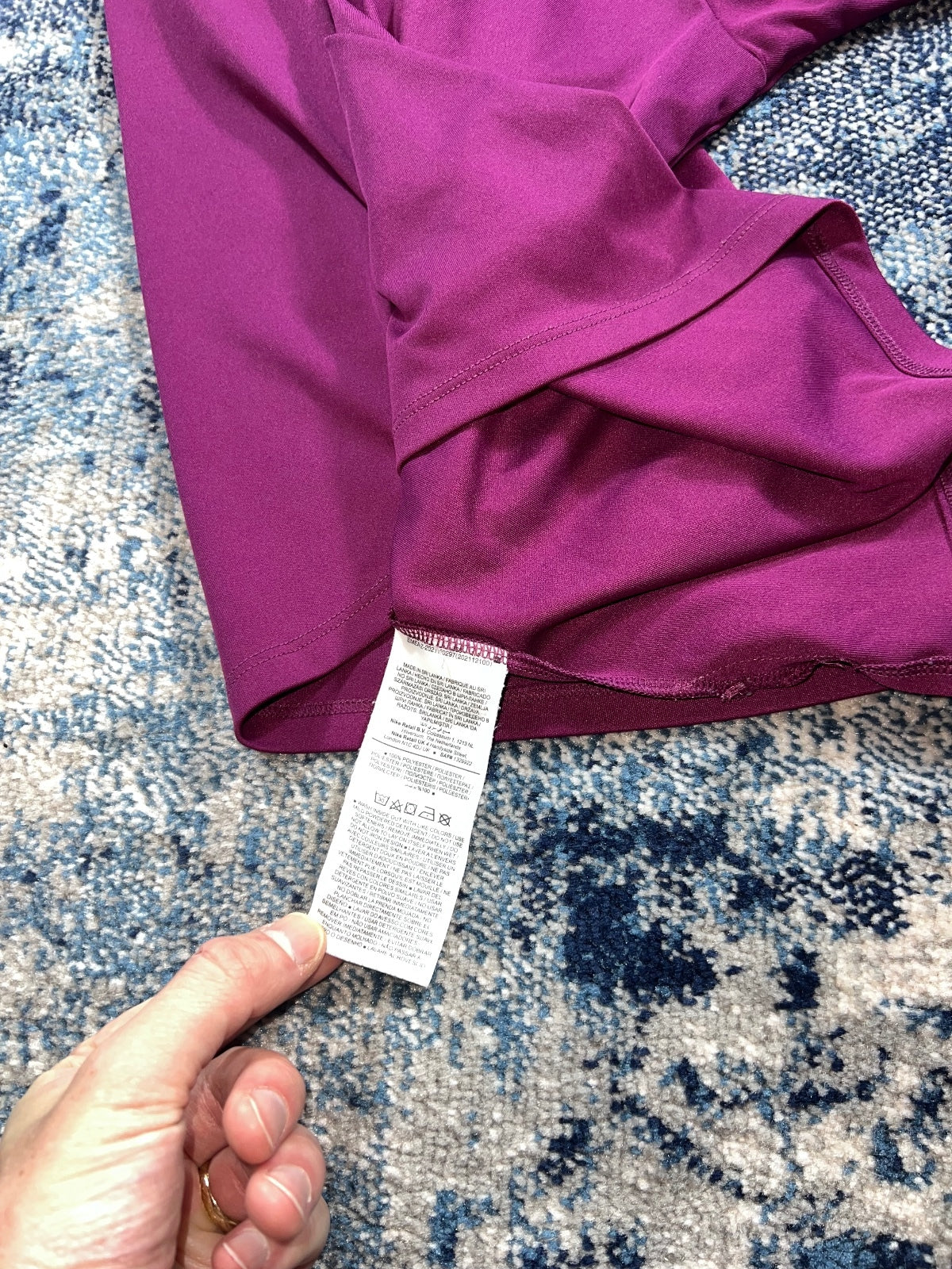 Nike Running Division Miler T-Shirt / Challenger Shorts Set – Purple, Men's Medium in Purple, men's Medium – detail view