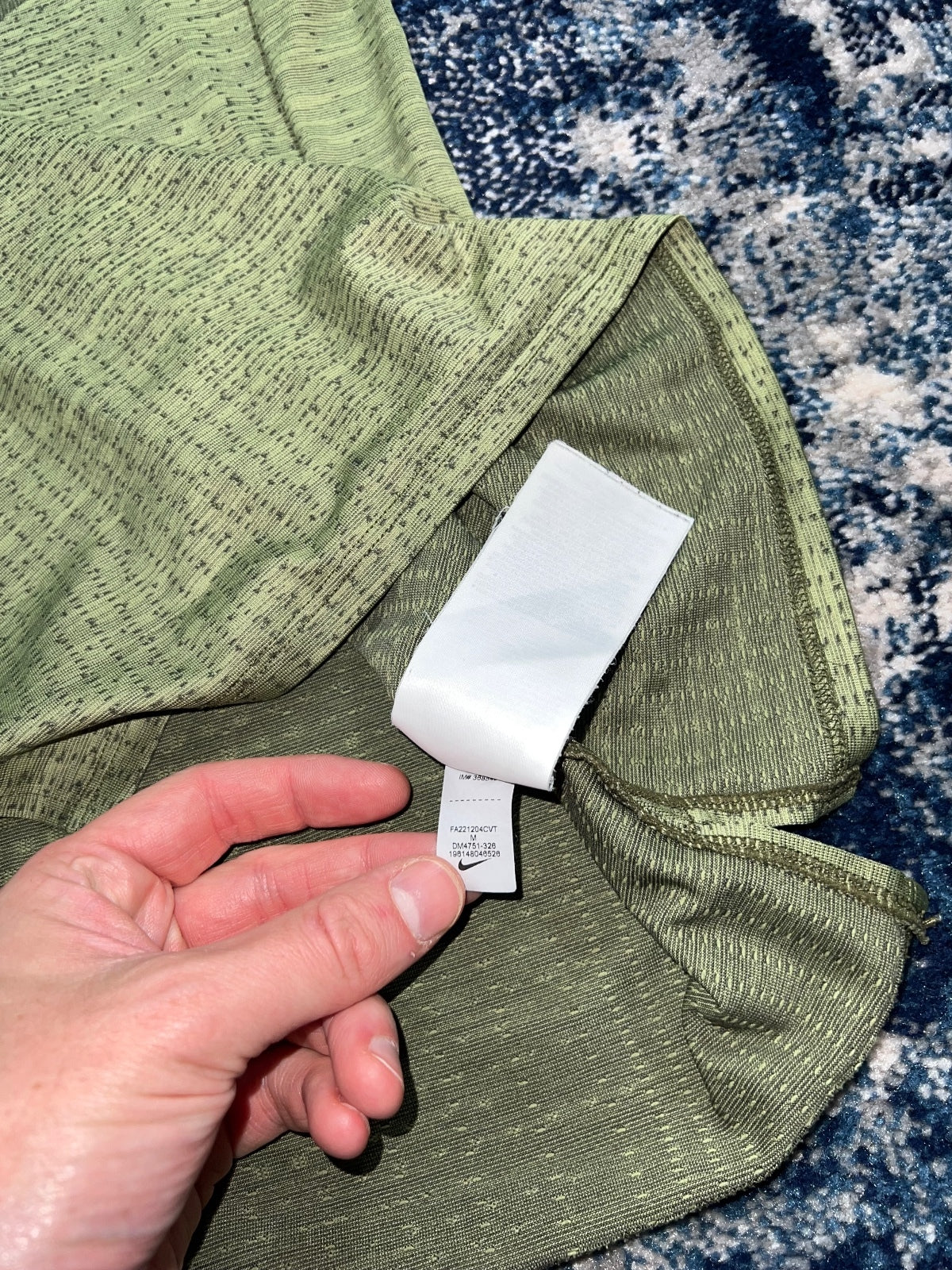 Nike Running Tech Knit ADV Vest Tank – Khaki, Men's Medium in Khaki, men's Medium – detail view