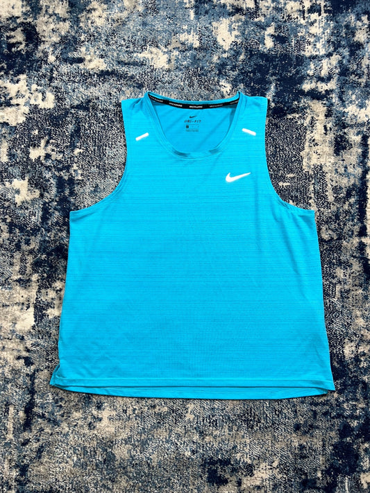 Nike Miler Running Vest – Blue, Men's Large in Blue, men's Large – front view