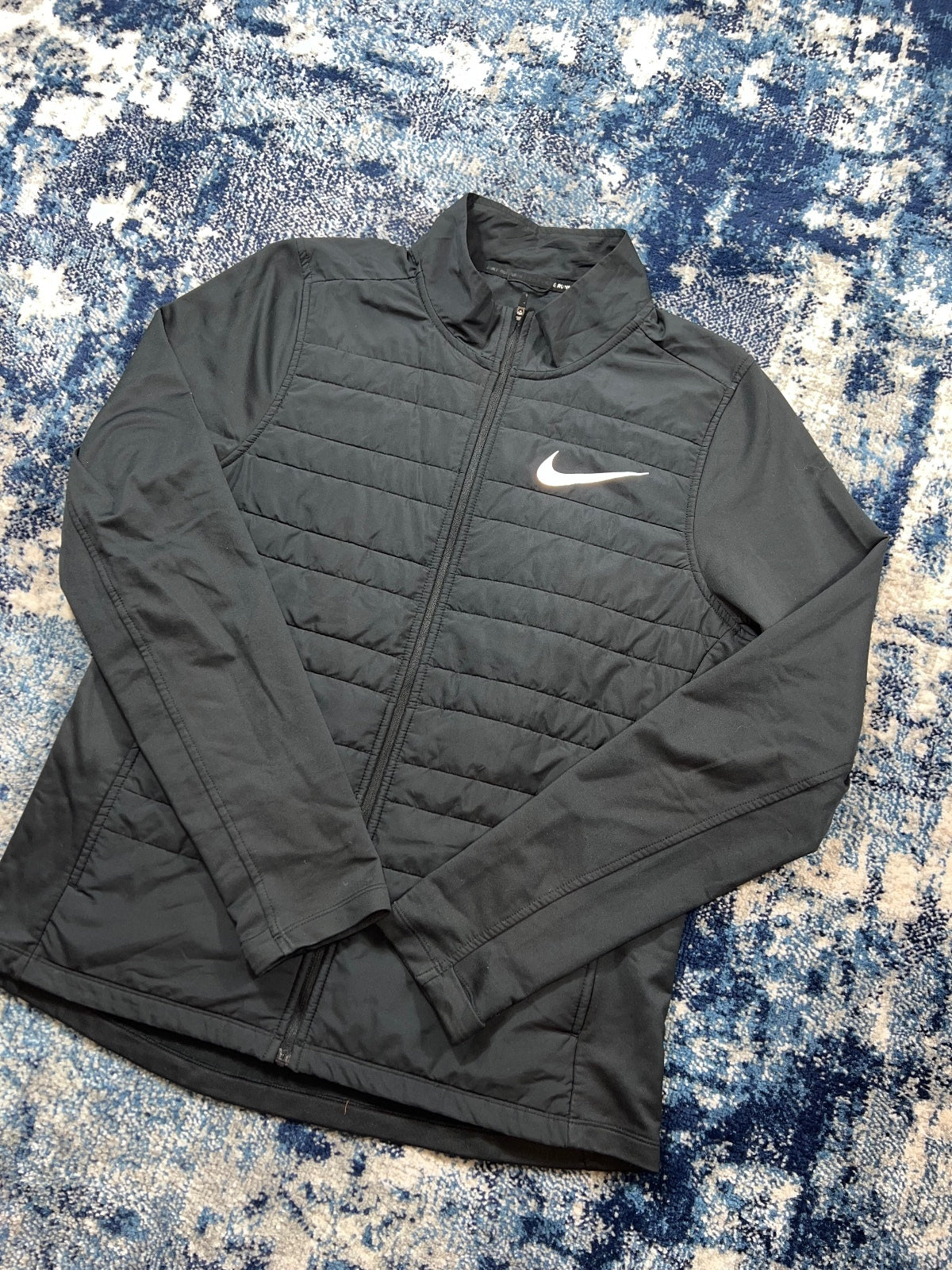 Nike Running Dri Fit Padded Jacket – Black, Men's Medium in Black, men's Medium – detail view