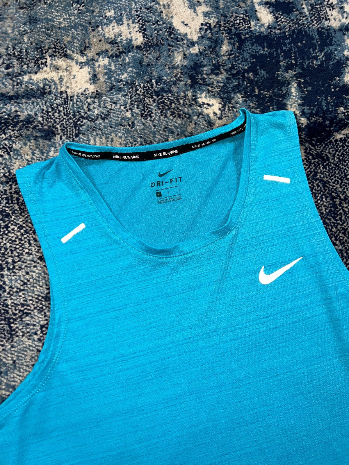 Nike Miler Running Vest – Blue, Men's Large in Blue, men's Large – alternate view