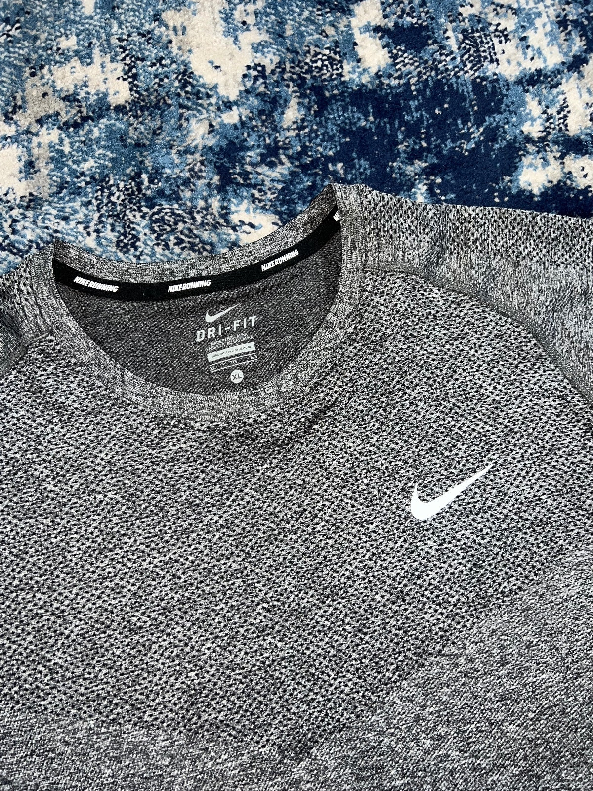 Nike Tech Knit Dri Fit Running T-Shirt – Gray, Men's XL in Gray, men's XL – detail view