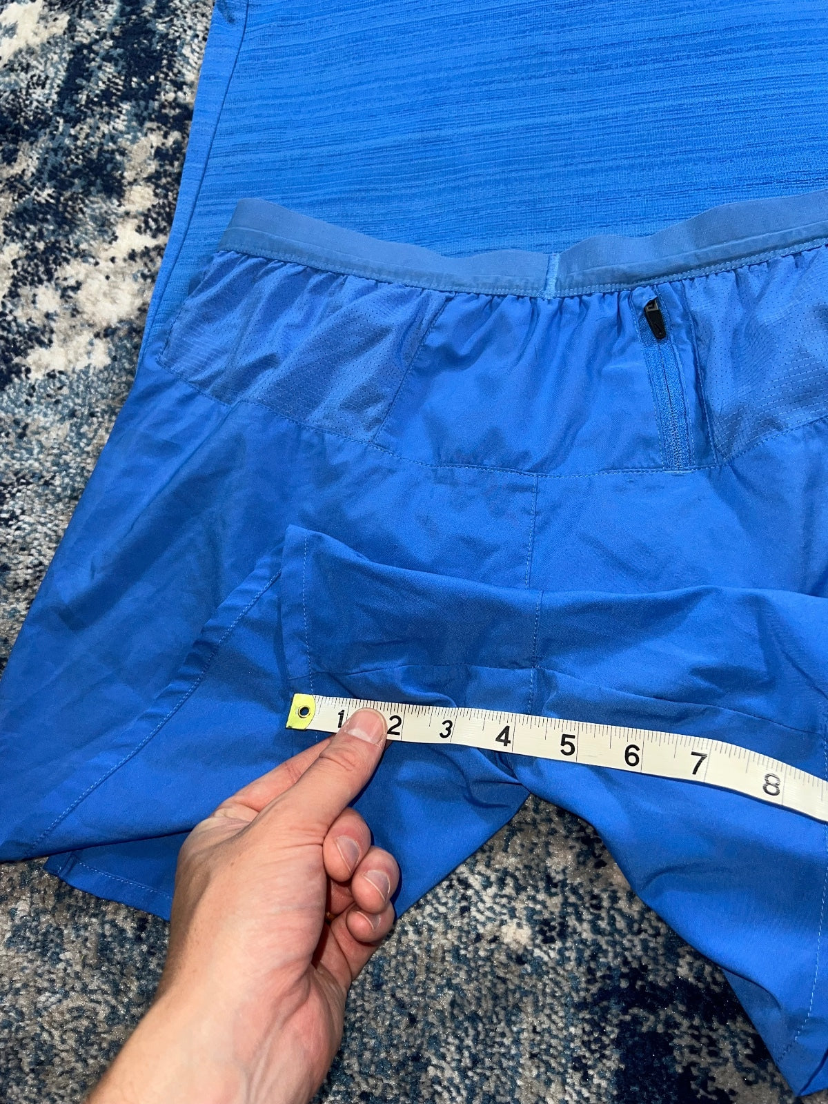 Nike Miler Running Vest / Flex Stride Shorts Running Gym Set – Blue, Men's Medium in Blue, men's Medium – detail view