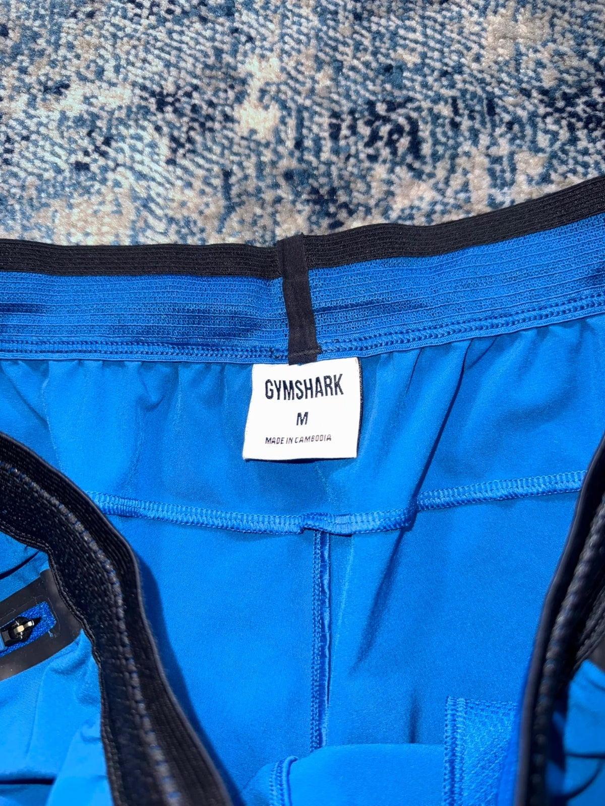 Gymshark Active Shorts – Blue, Men's Medium in Blue, men's Medium – detail view