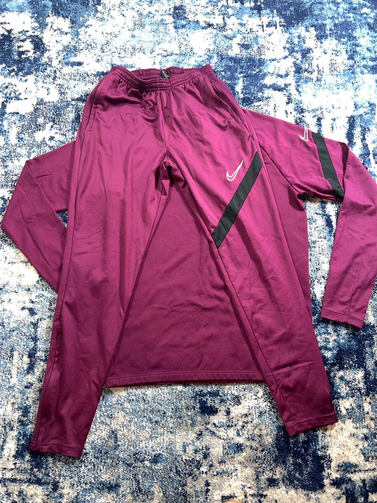 Nike Strike Academy Dri Fit Tracksuit Set – Burgundy, Men's Small in Burgundy, men's Small – alternate view