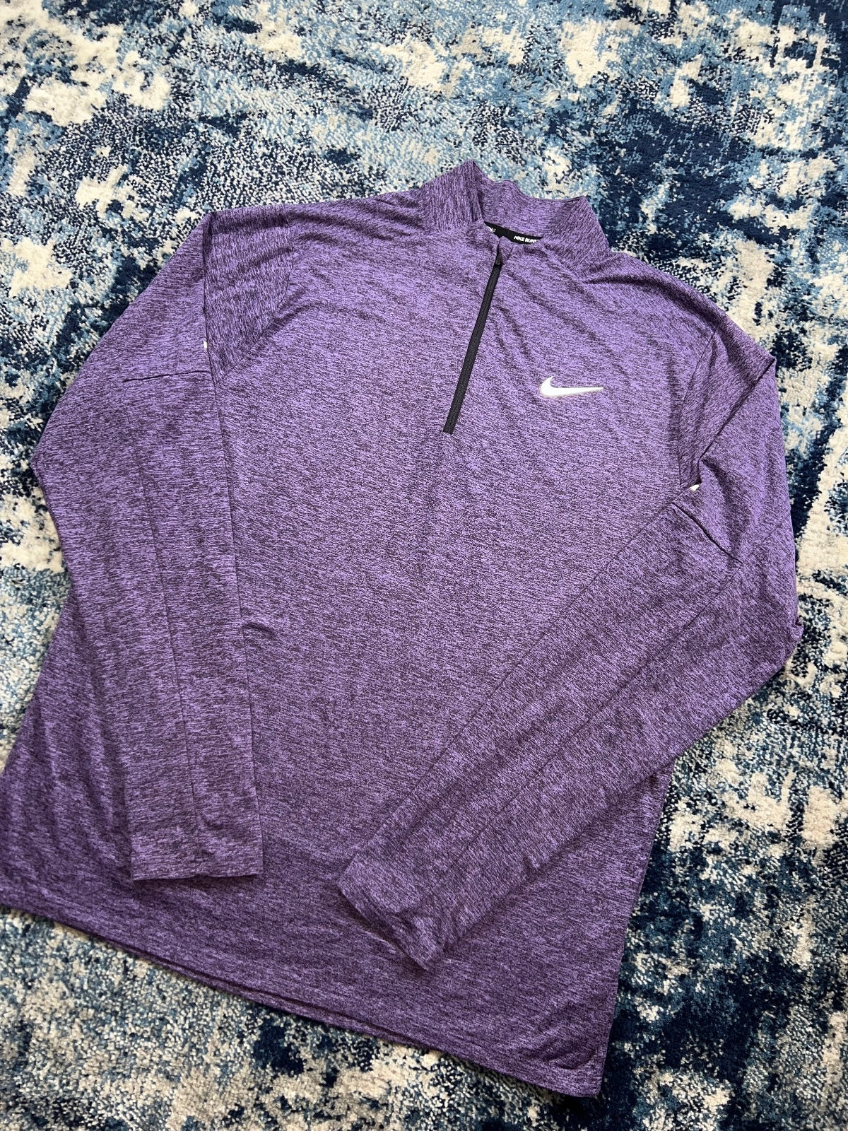 Nike Running Element 1/4 Zip – Purple, Men's Medium in Purple, men's Medium – detail view